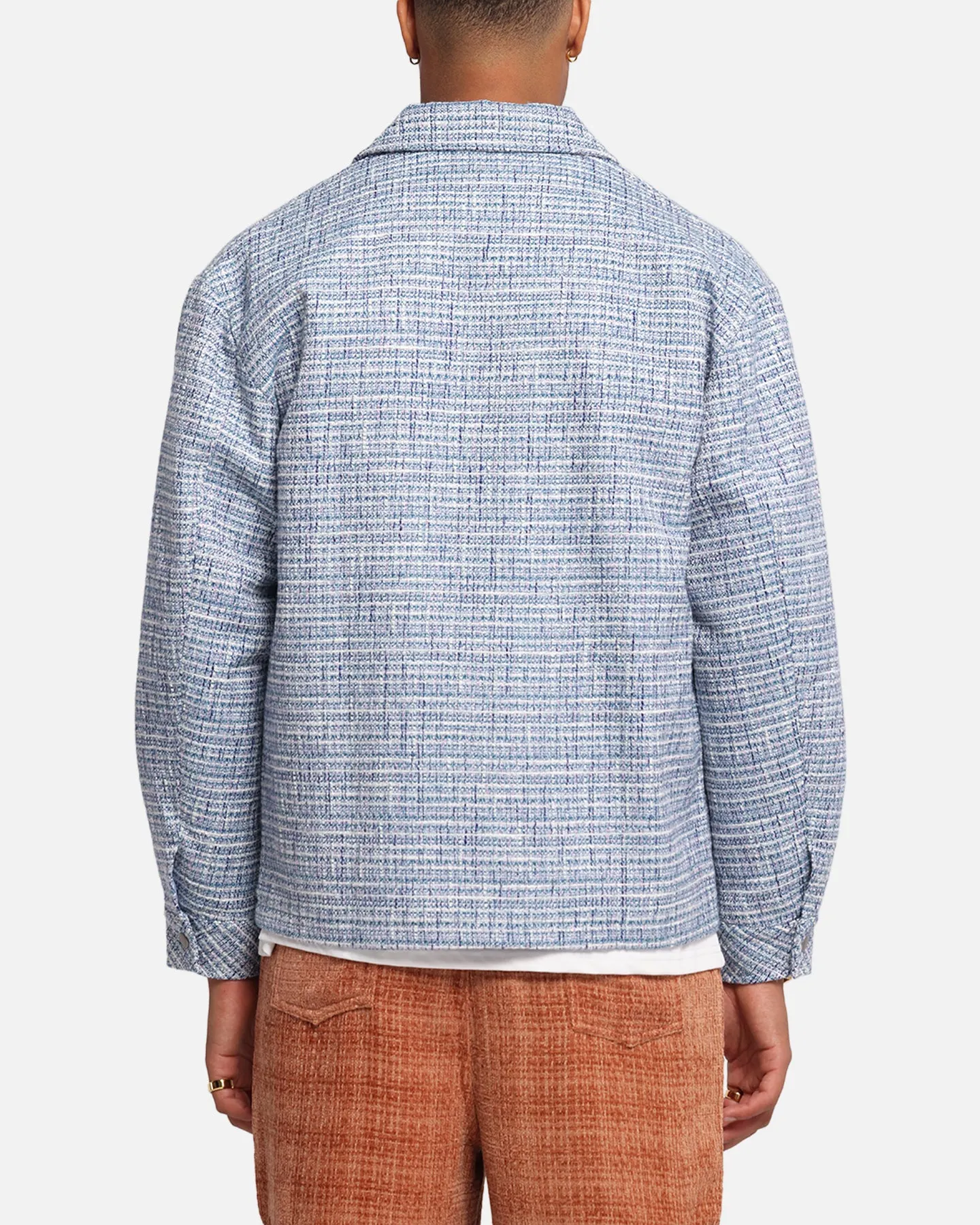 XXIII Boucle Tweed Zip Jacket Teal/Blue/Purple Compromise Windproof Jacket