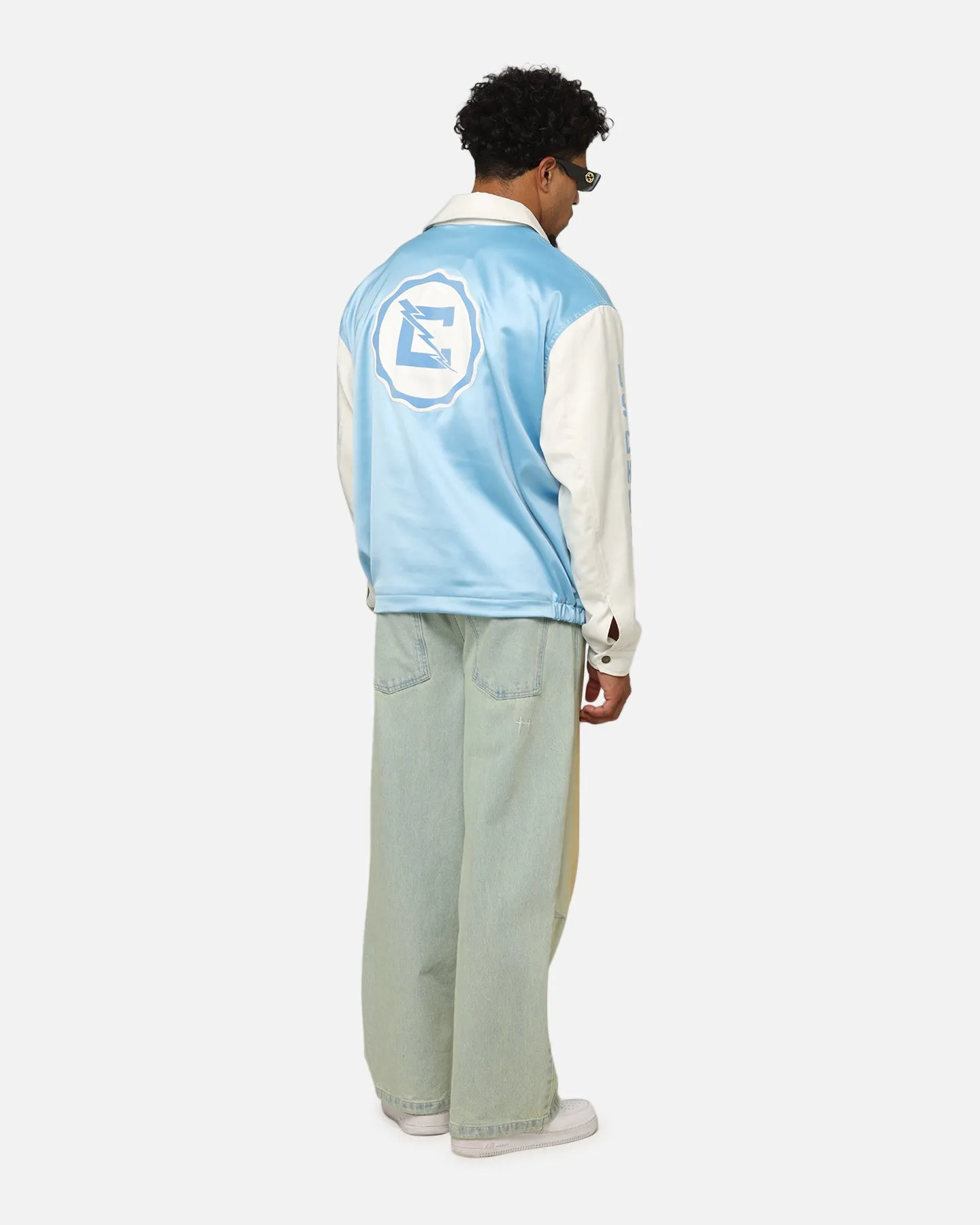 Champion 50's Team Captain Jacket Pale Blue Patch Street Cool