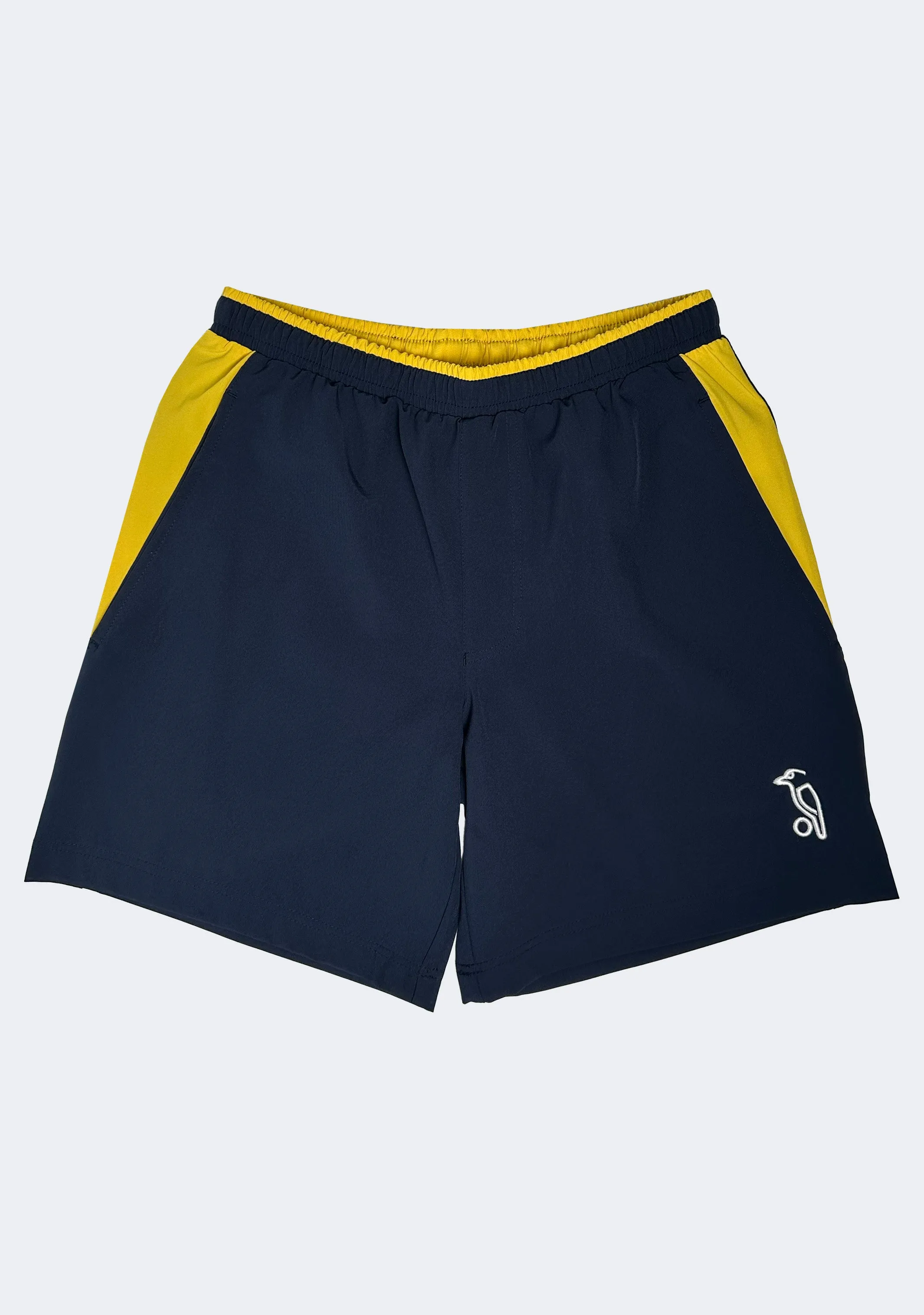 kids wear Kookaburra Men's KB Woven Training Shorts Navy Gold