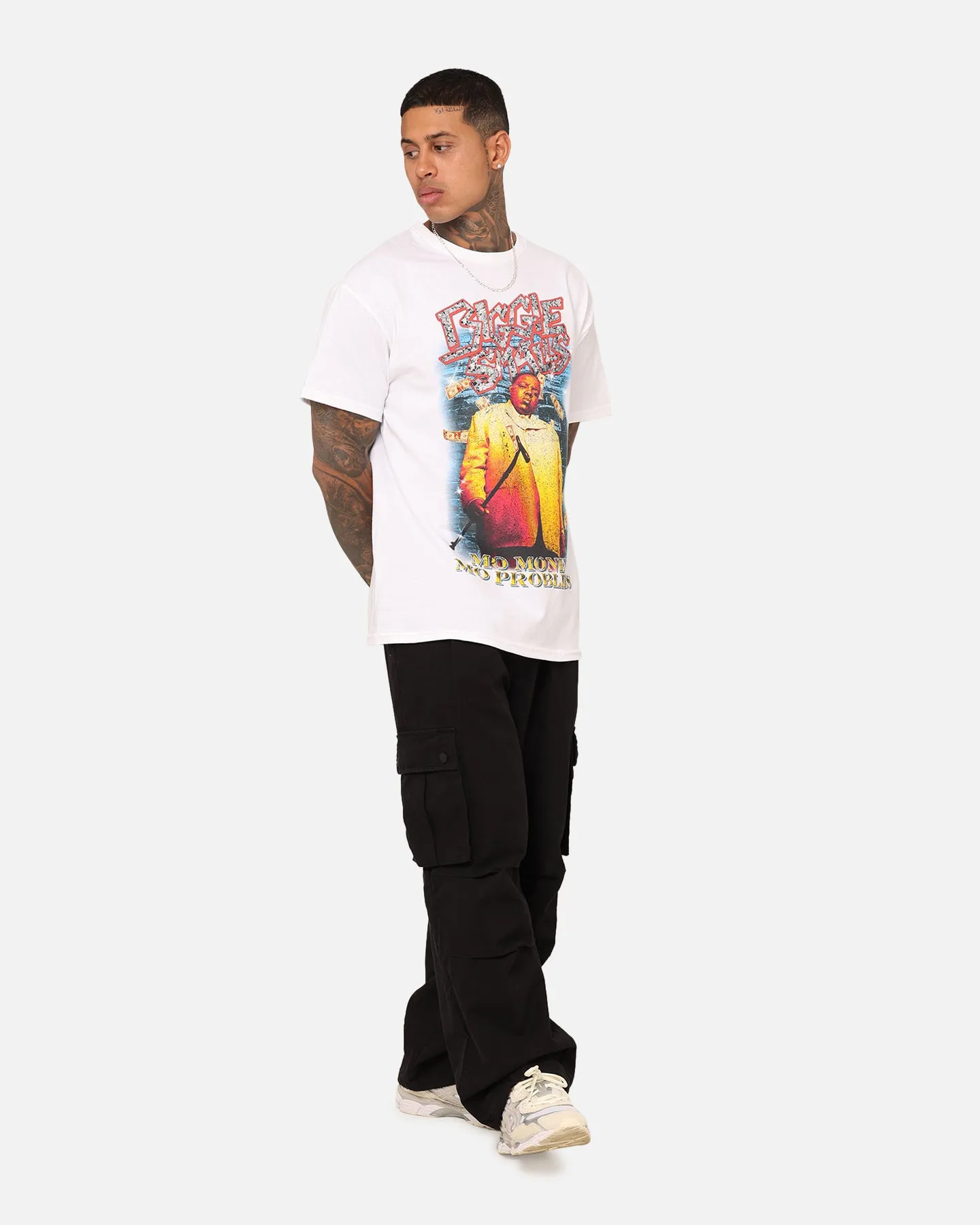 Non-toxic Notorious B.I.G Mo Money Bills T-Shirt White