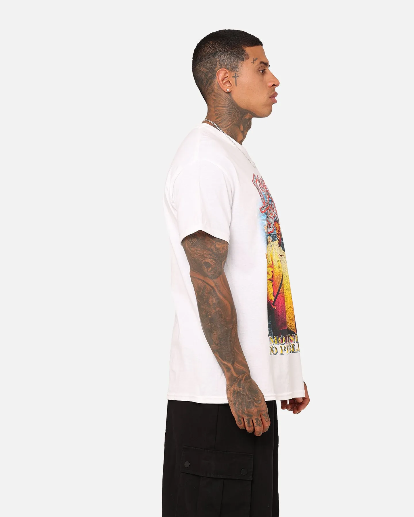 Athletic and Cool Notorious B.I.G Mo Money Bills T-Shirt White
