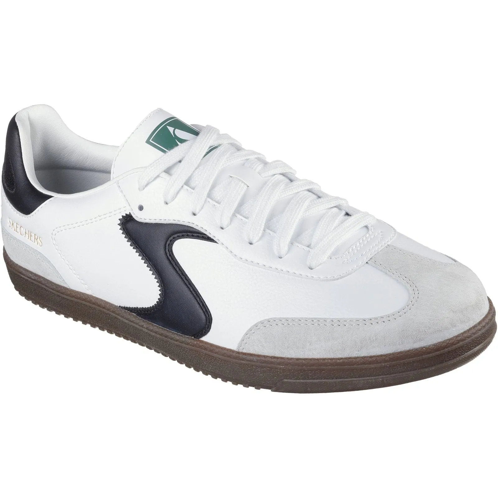 Skechers Mens Hotshot Pyke Trainer White/Black Torsional Stability Frame Ventilated Mesh Sunny Walks