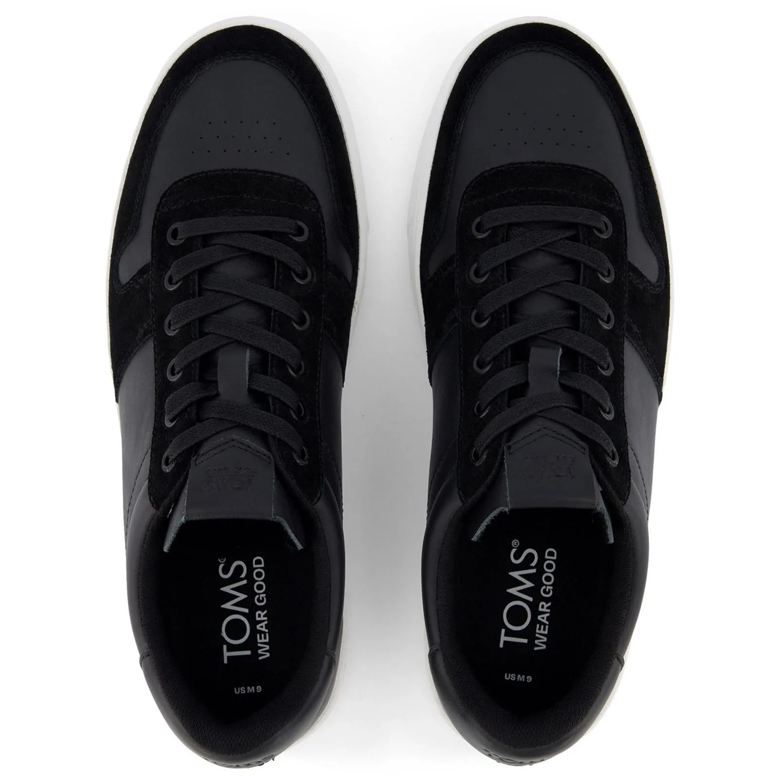 TOMS Mens TRVL LITE Court Trainer Black Denim Cool