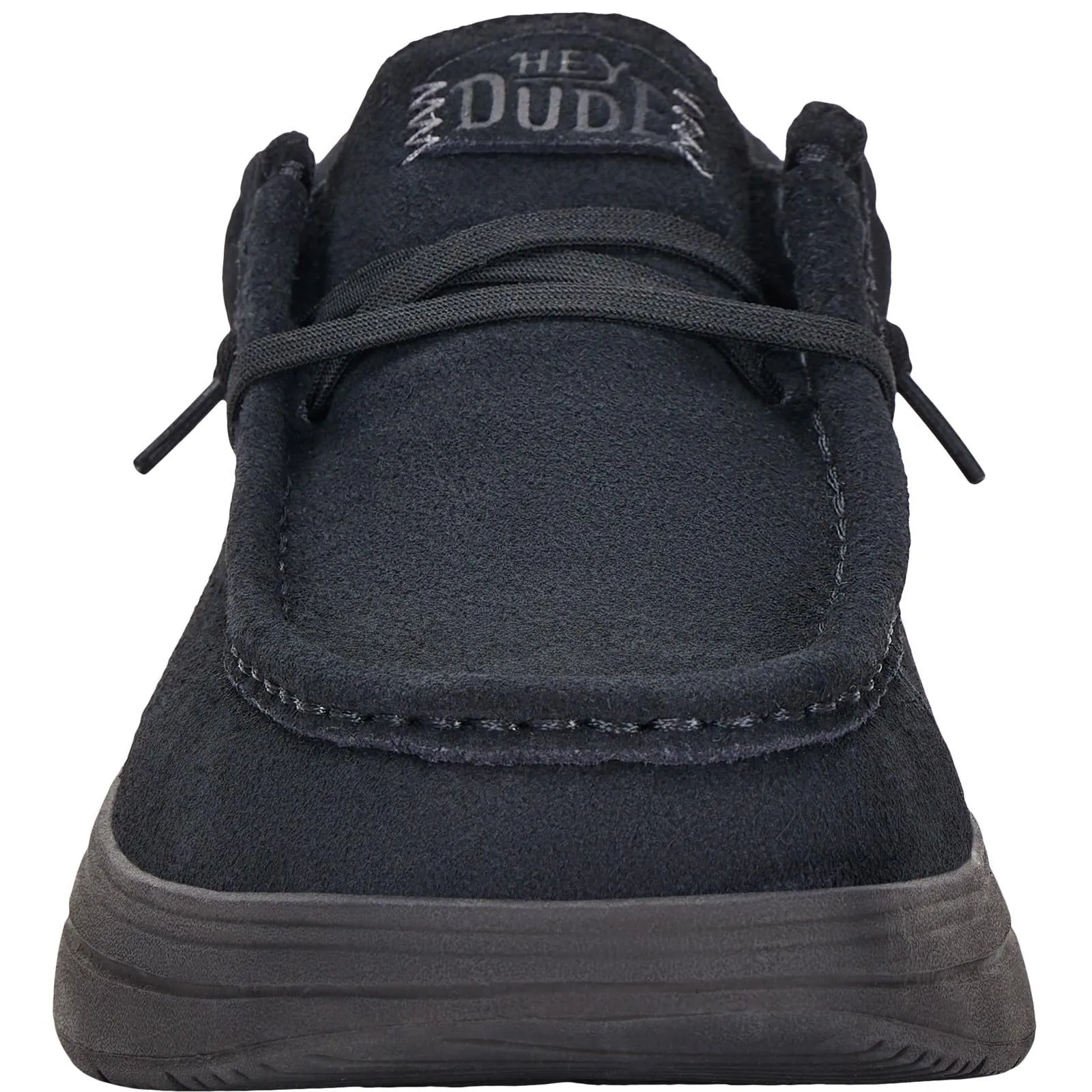 Odor Control Technology Quick Drying Work Commute HEYDUDE Mens Wally X Suede Shoes Black