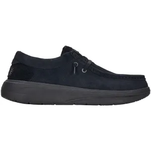 Ventilated Mesh Sunny Walks HEYDUDE Mens Wally X Suede Shoes Black