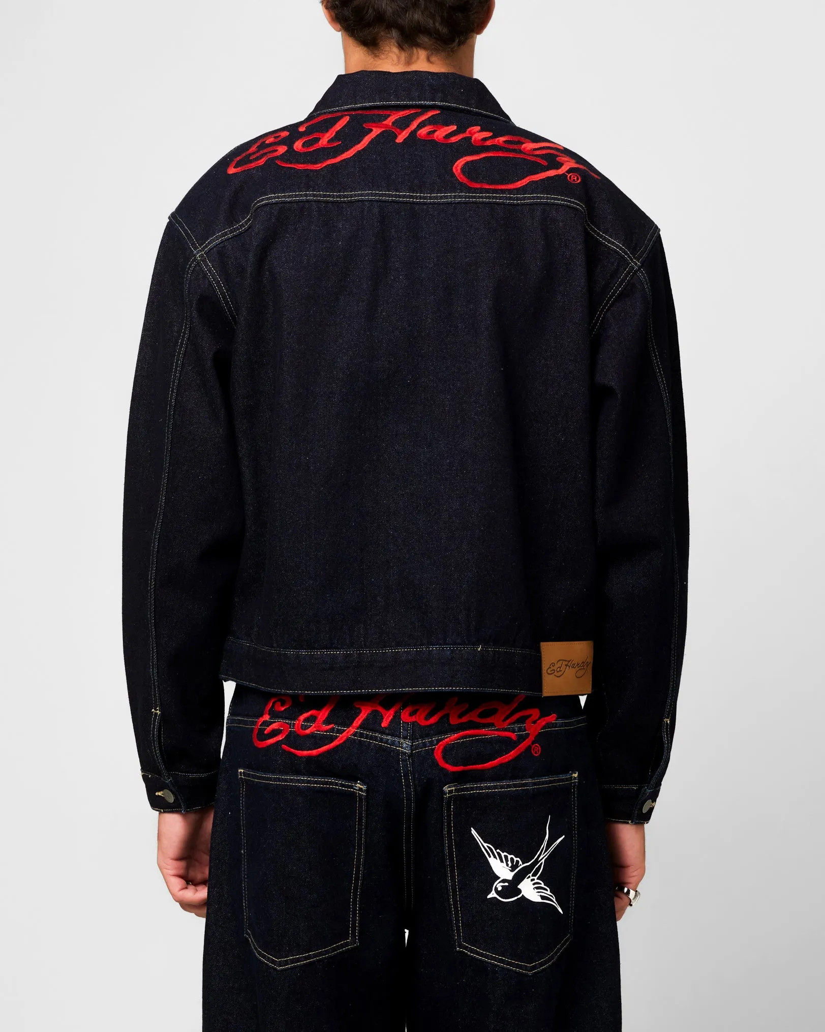 Ed Hardy Coach Denim Jacket Raw Indigo Layer Core
