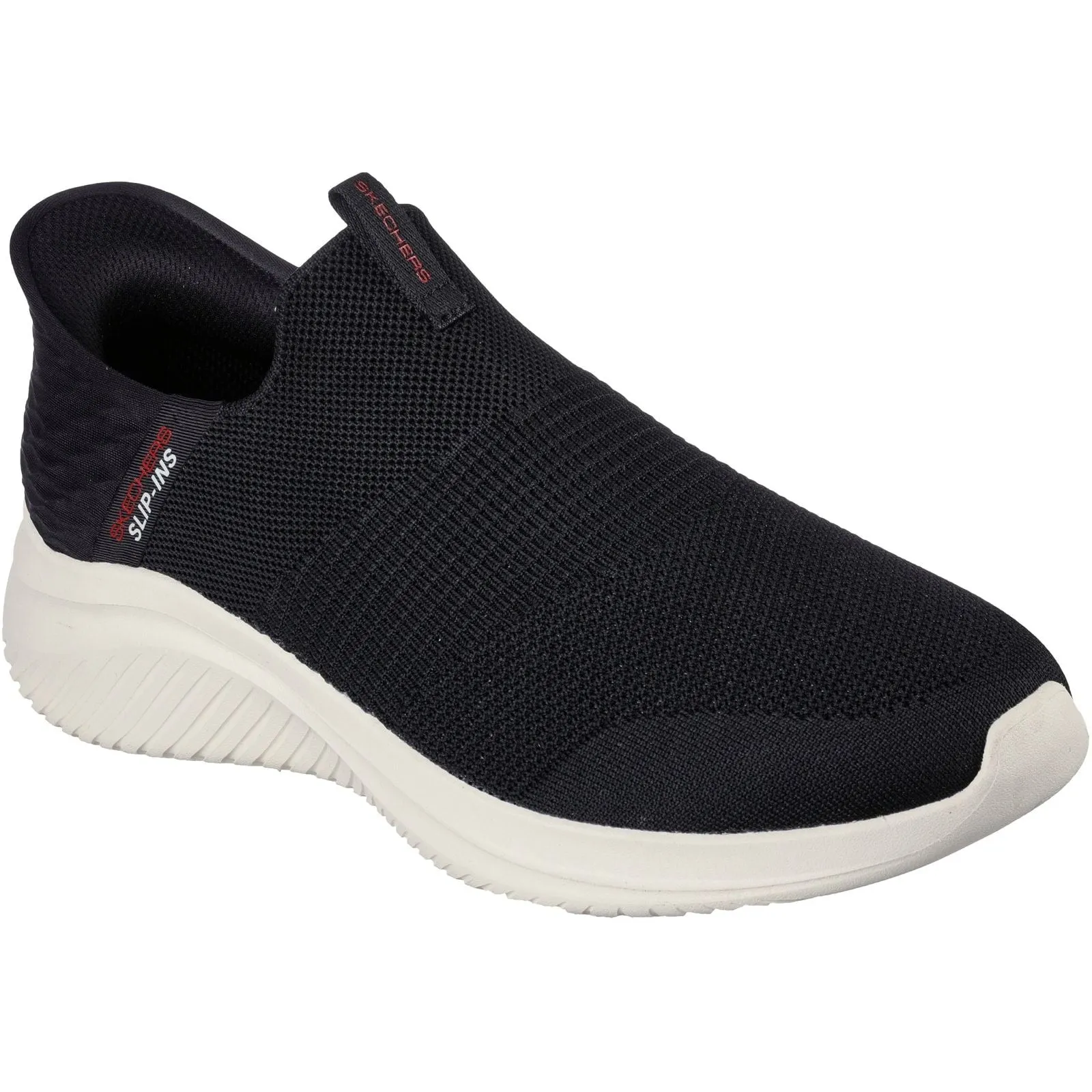 Skechers Mens Ultra Flex 3.0 Smooth Step Wide Trainers Black Commute Light Dynamic Arch Cushion