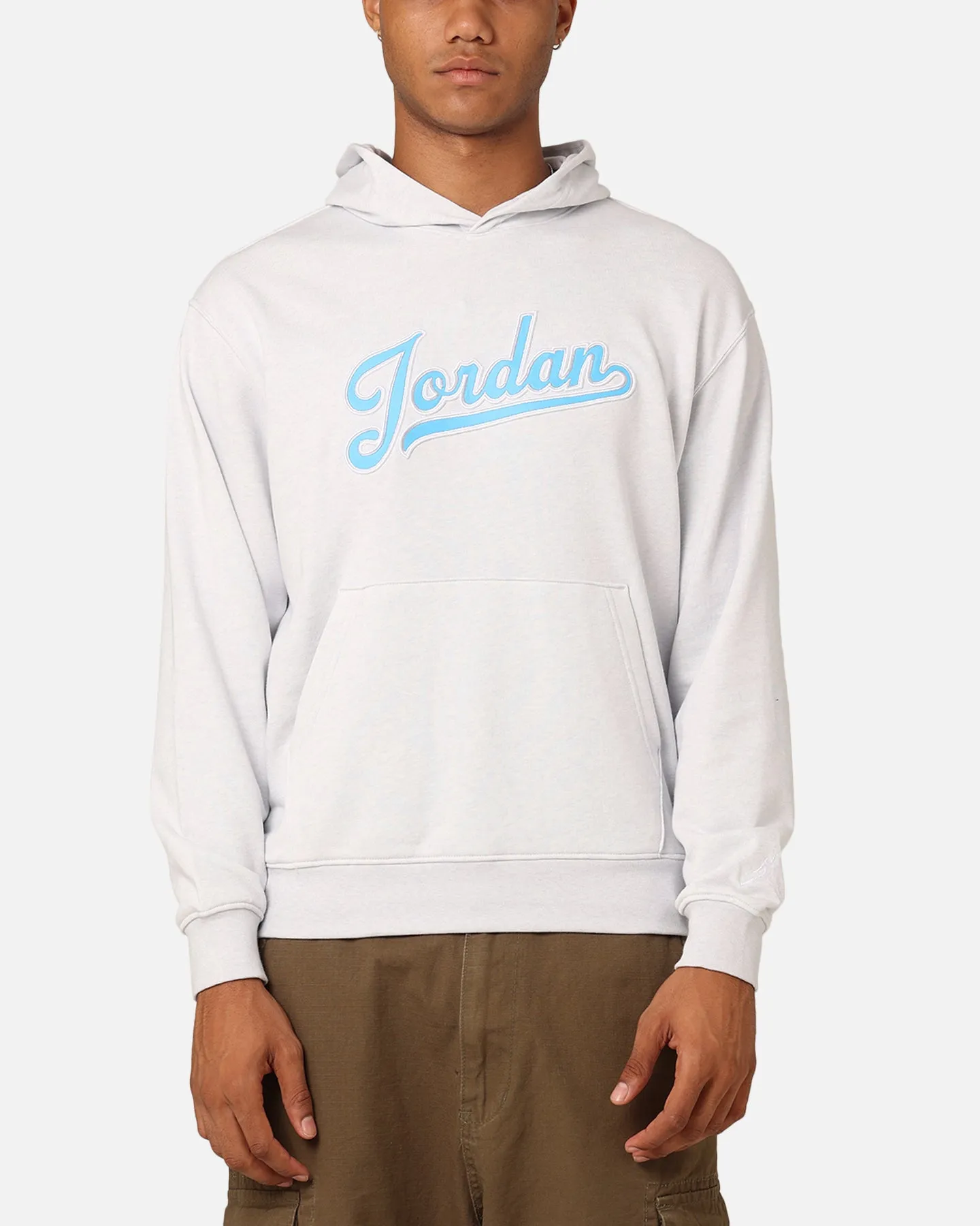 Jordan Flight MVP Fleece Pullover Hoodie Pure Platinum Reflective accents Sporty Edge