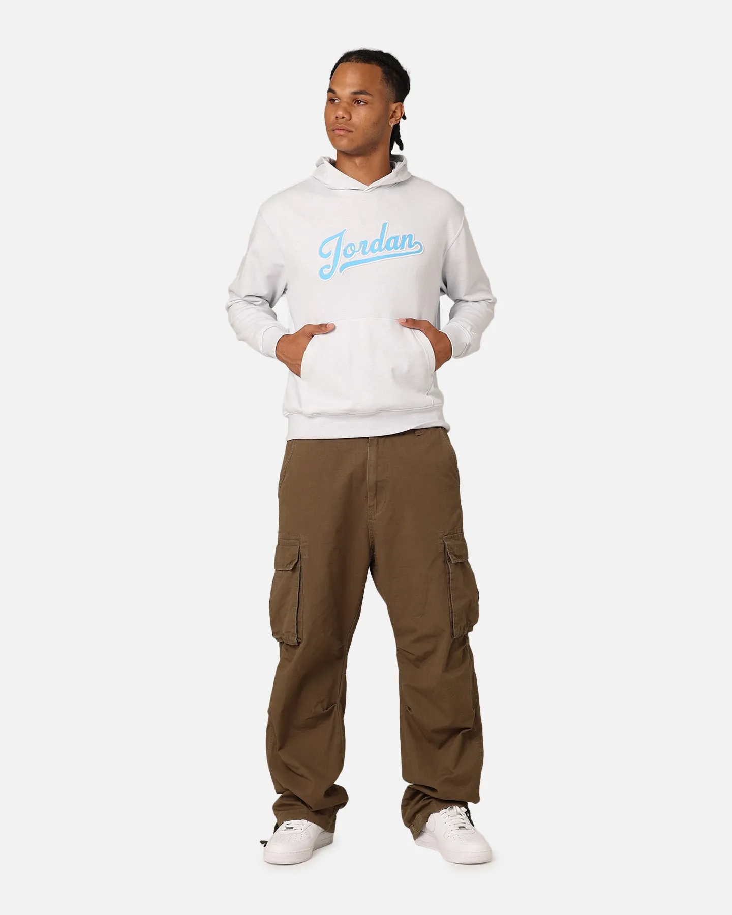 Jordan Flight MVP Fleece Pullover Hoodie Pure Platinum Tailgating wear Handsome Finish