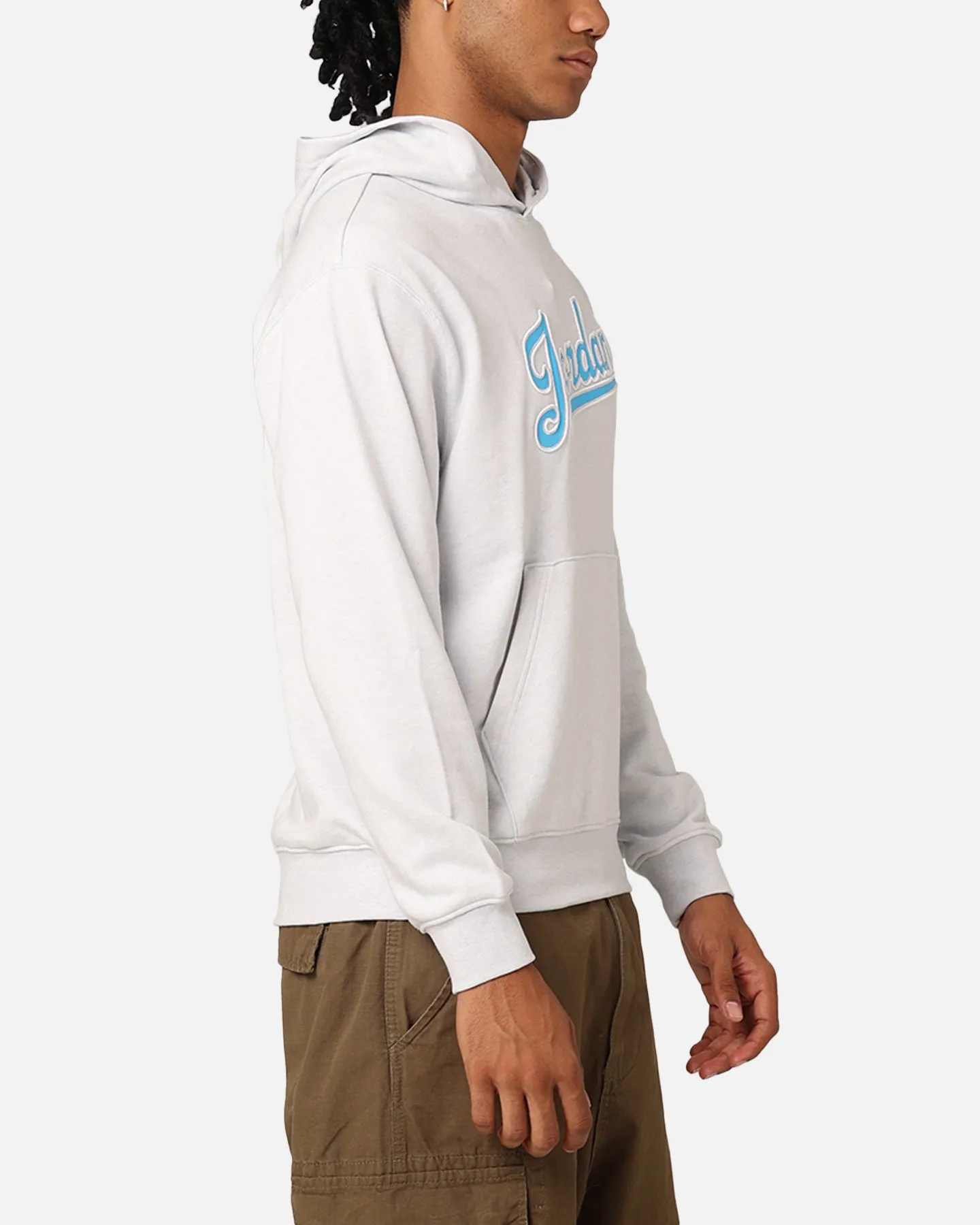 Lifestyle Energy Heavyweight Terry Construction Jordan Flight MVP Fleece Pullover Hoodie Pure Platinum