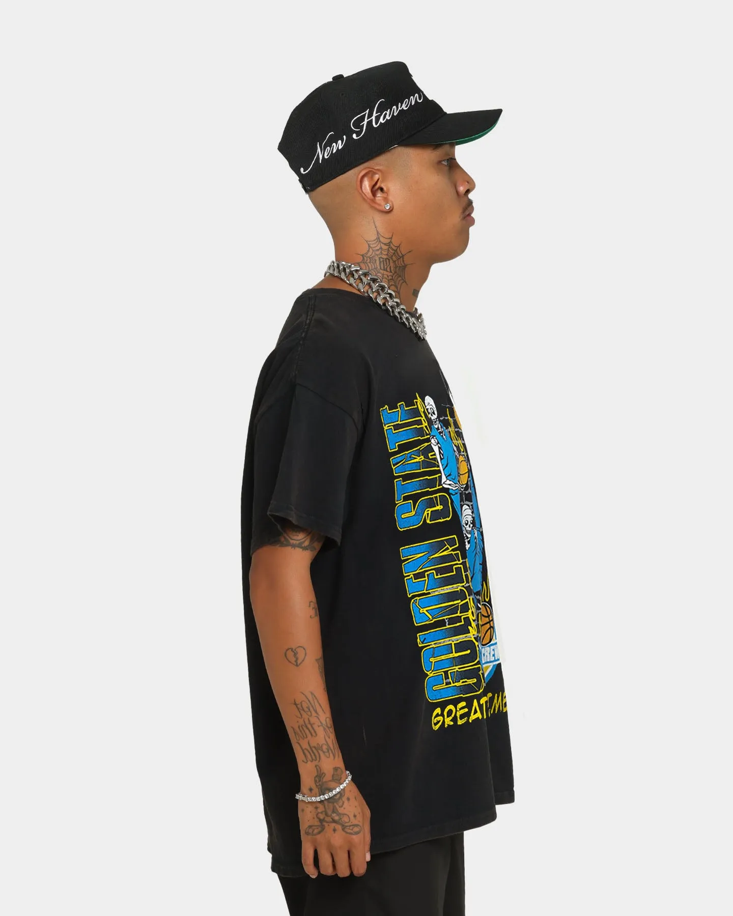 Goat Crew Golden Finals Vintage T-Shirt Washed Black Simple and Light