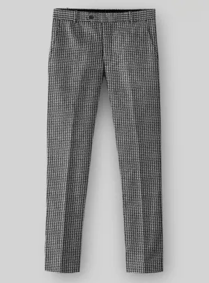 Comfort and Precision Houndstooth Black Tweed Pants