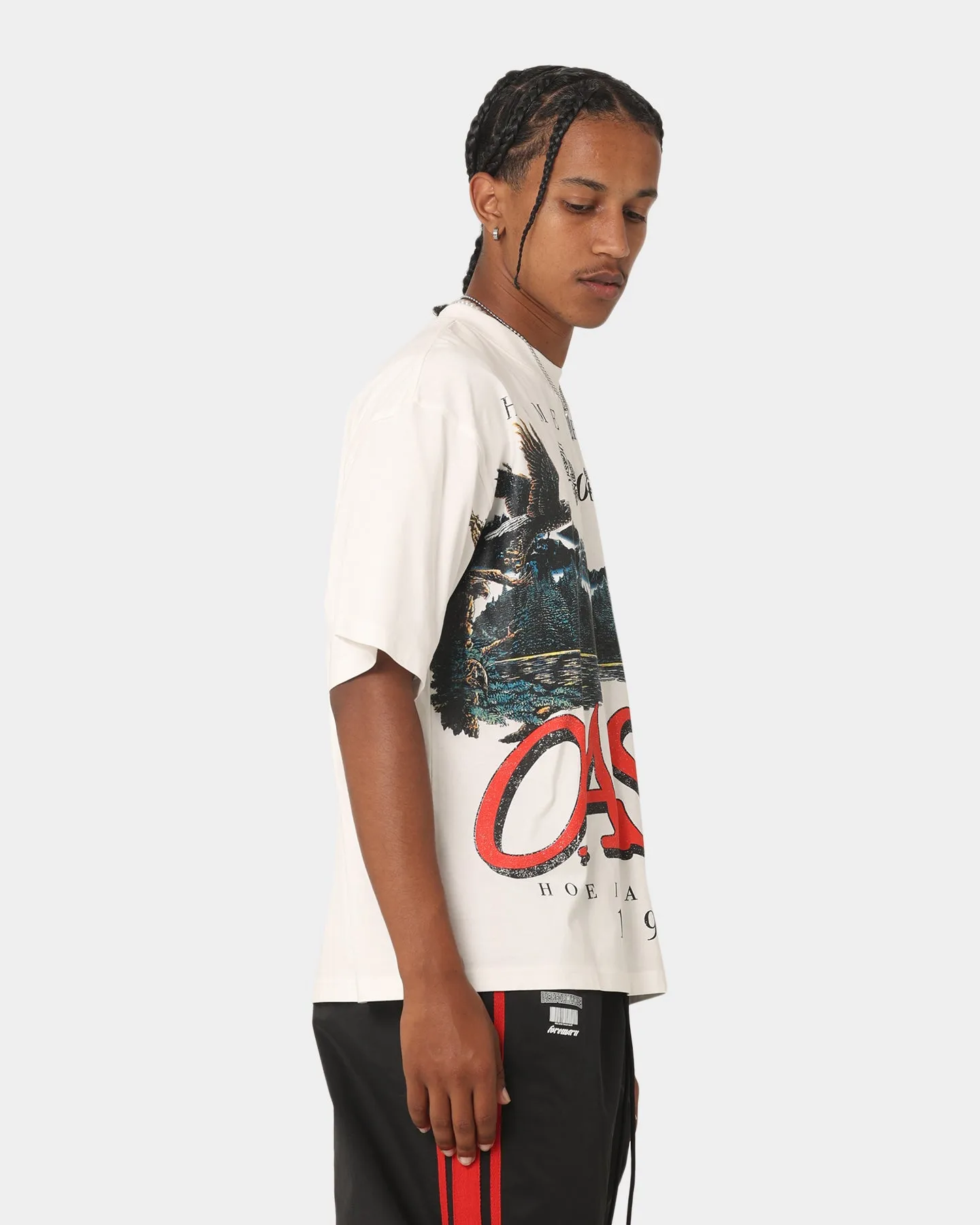 404 Oasis Vintage T-Shirt Off White Breathable Style