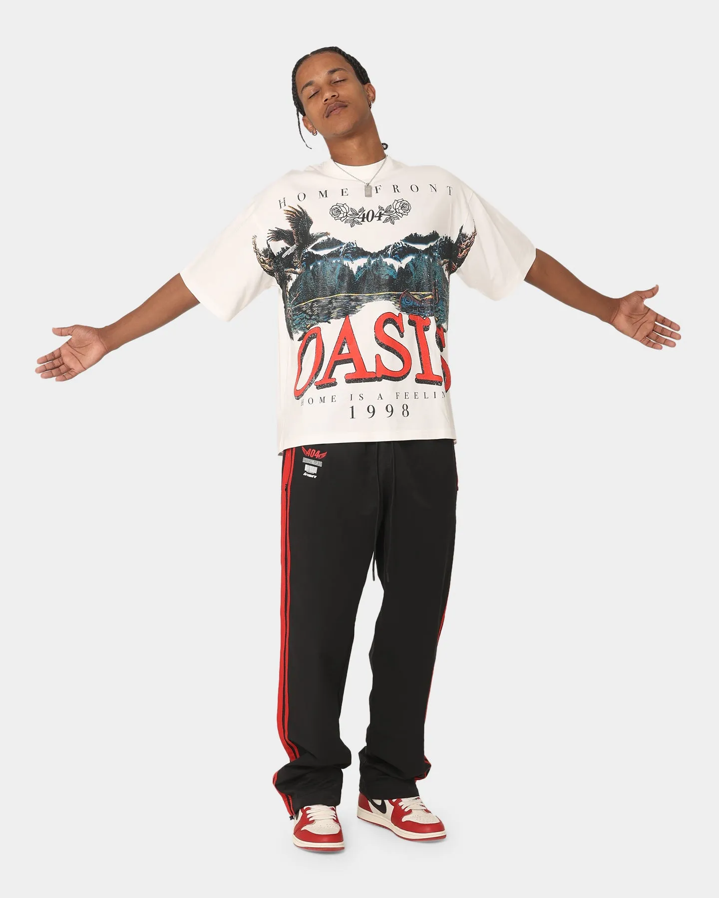 Stretchable Knit 404 Oasis Vintage T-Shirt Off White