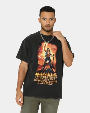 Wool combination Perfect Style Goat Crew X Stranger Things Metal Vintage T-Shirt Vintage Black