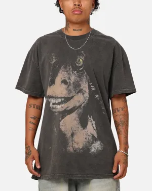 Star Wars Jar Jar Binks Heavyweight T-Shirt Black Wash Garment Dyed Finish