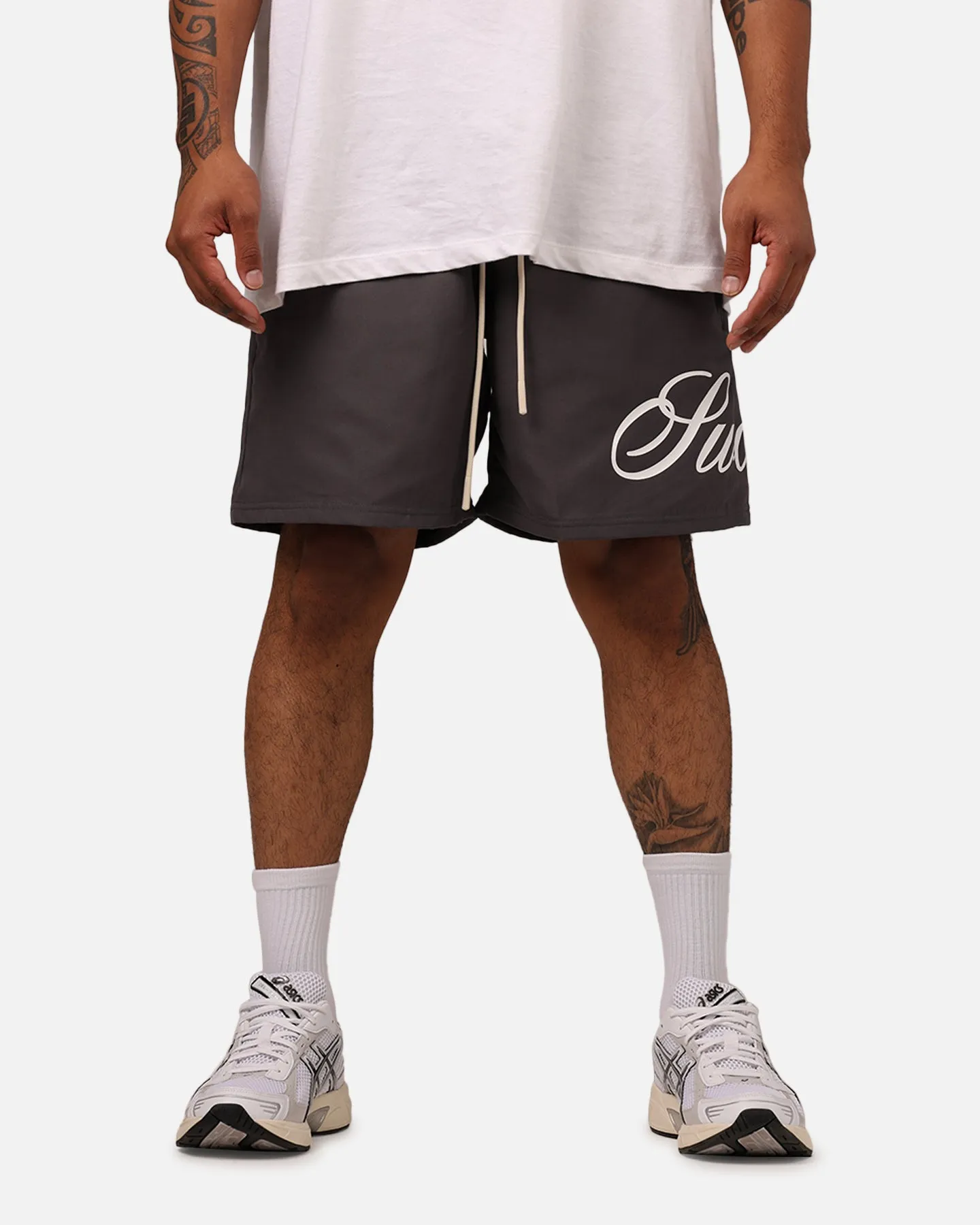 MoistureWickingLining Sworn To Us Spirit Angel Swim Shorts Grey