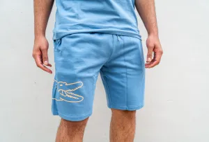 Lacoste Side Gator Shorts (Ocean) Windproof Outer Layer SoftTouch Texture