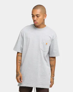 City Casual anti static coating Carhartt Men's Carhartt Pocket Short Sleeve T-Shirt Heather Grey