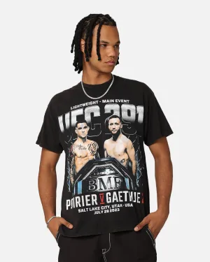 Fun Prints anniversary UFC By Goat Crew Dustin Poirier vs. Justin Gaethje BMF Fight Vintage T-Shirt Black Wash