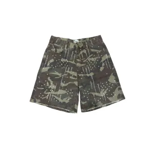 HighNeckStyle FadeResistant Color Dry Rot "War Ready" Denim Shorts