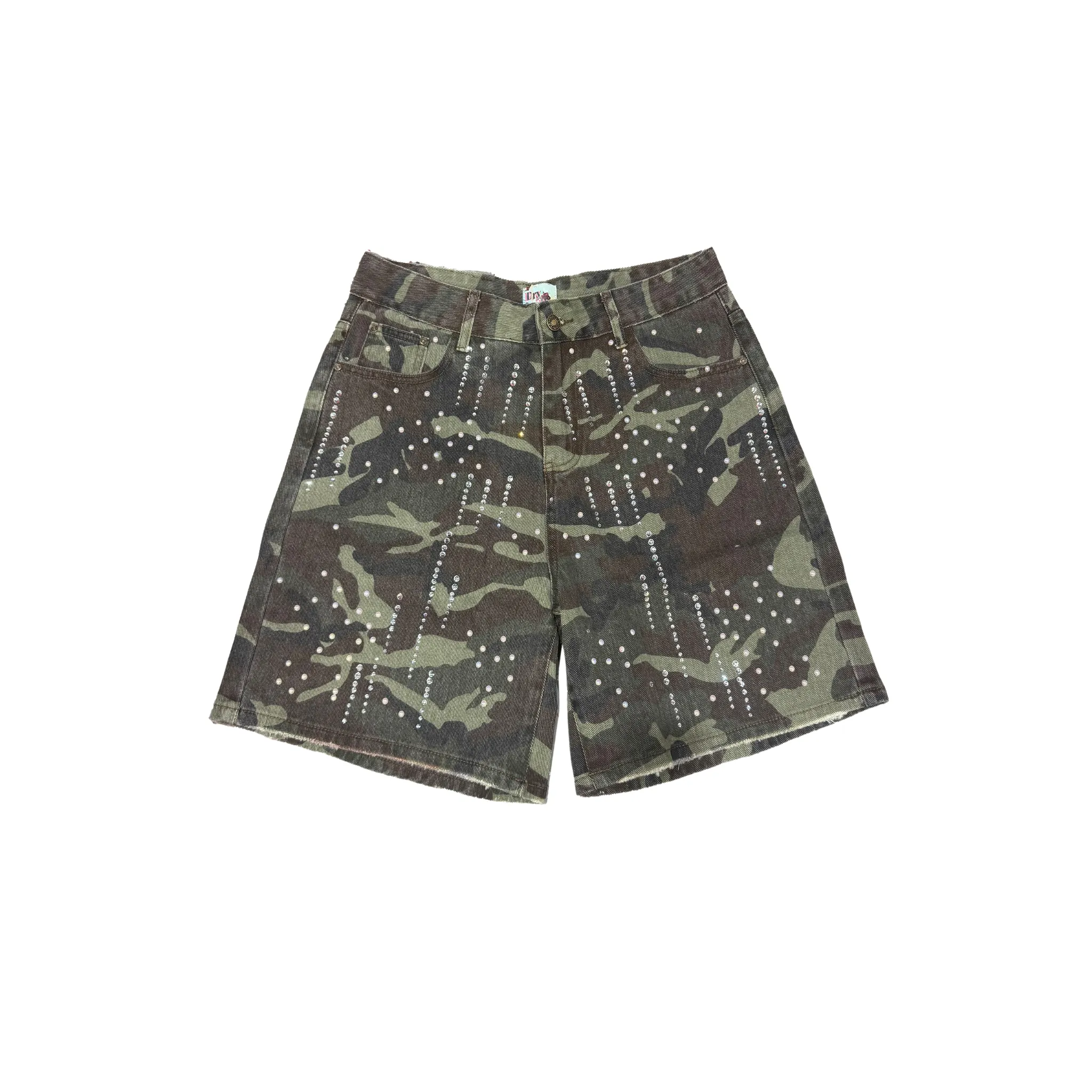 HighNeckStyle FadeResistant Color Dry Rot "War Ready" Denim Shorts