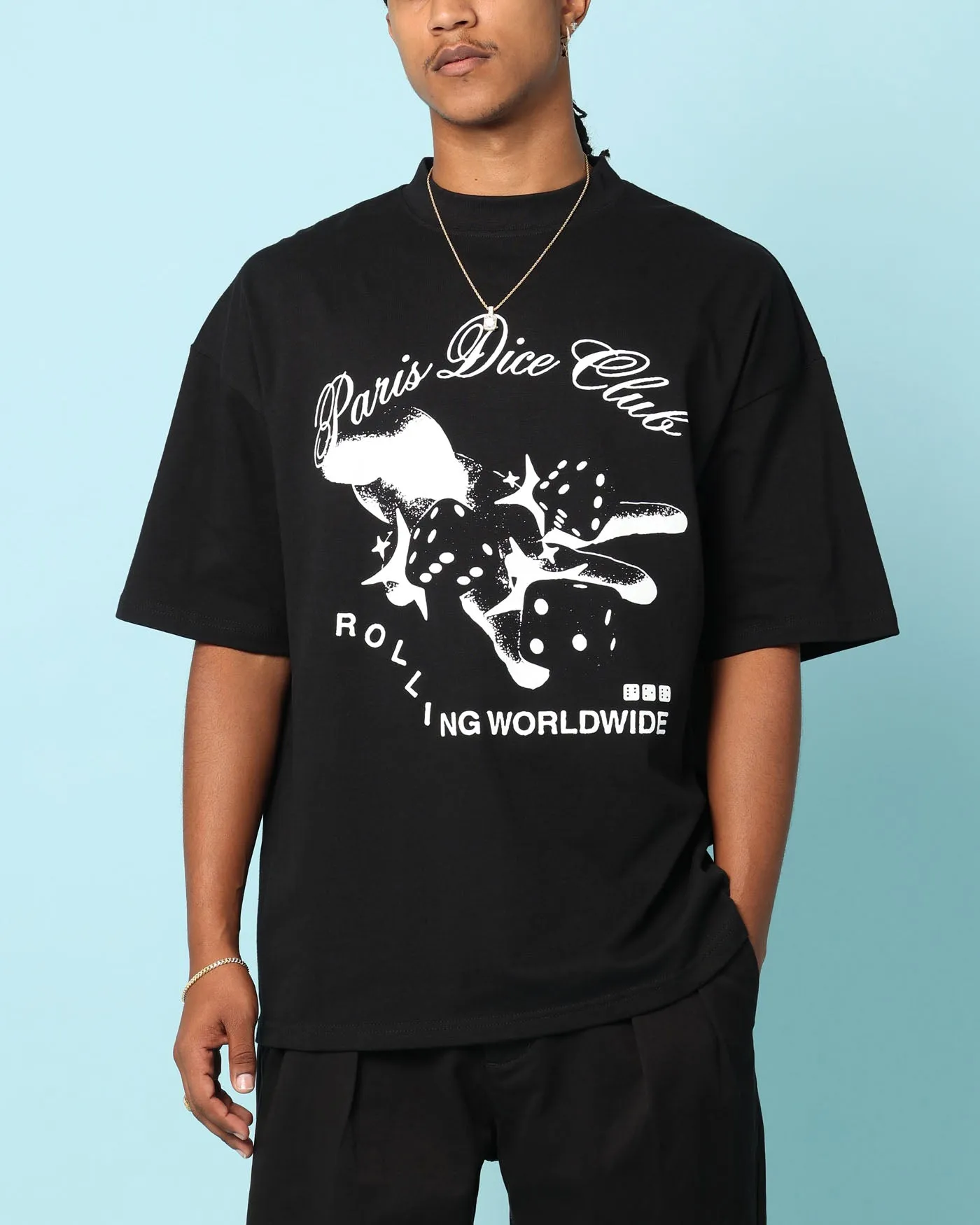 Minimalist Apparel Comfort and Ease Carr?? Rollers Oversized T-Shirt Black
