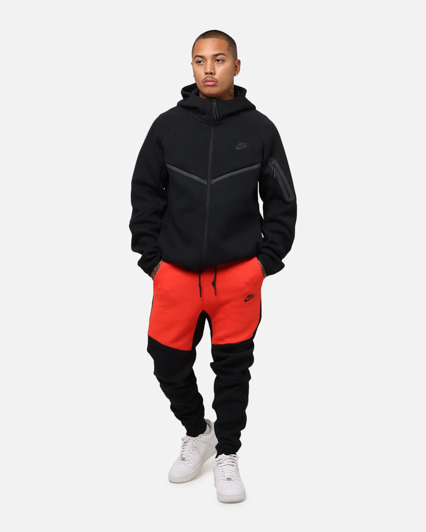Nike Sportswear Tech Fleece Windrunner Jacket Black/Black Compact Knit Collar library outfit