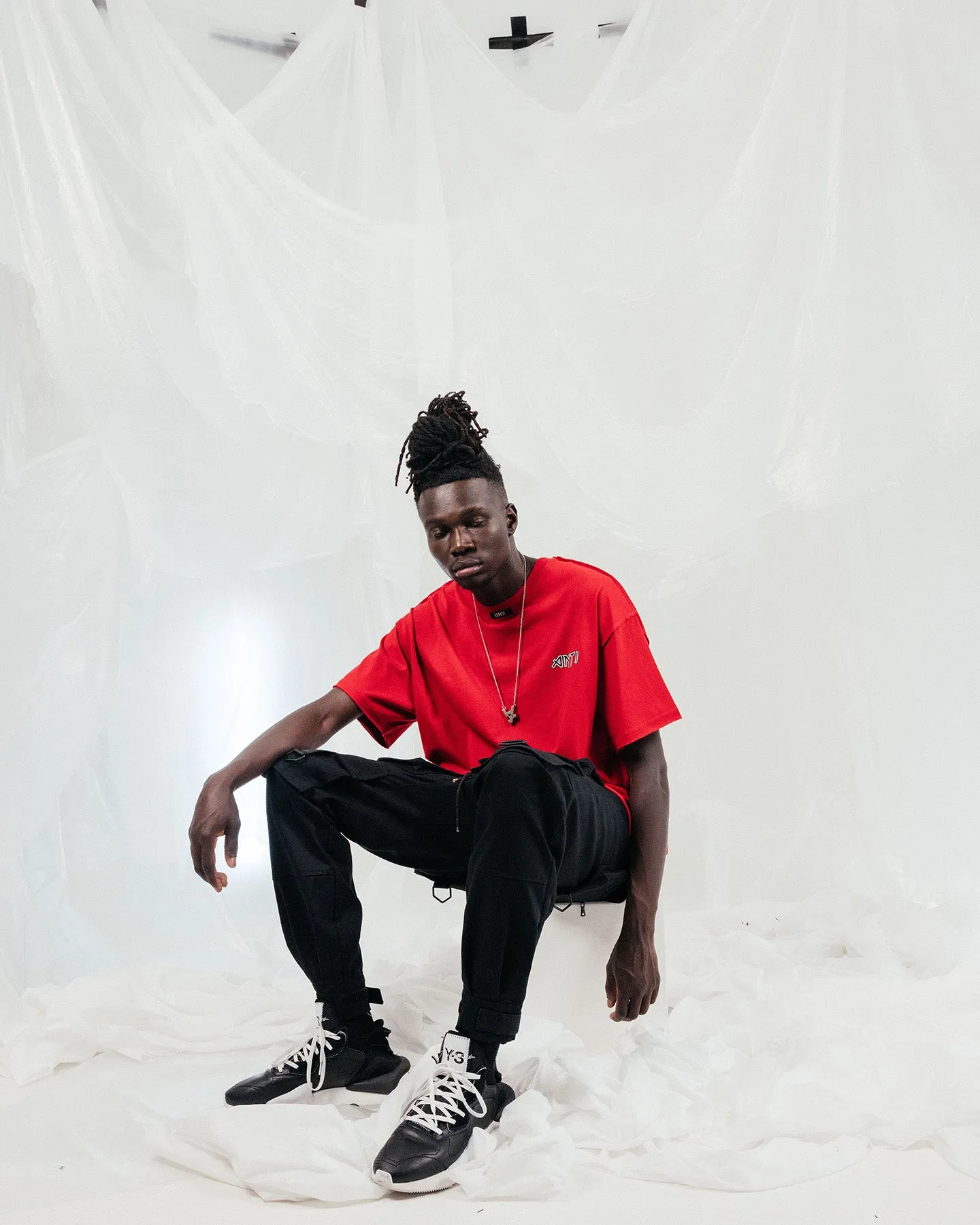 The Anti Order Terminus T-Shirt Red/White tall size