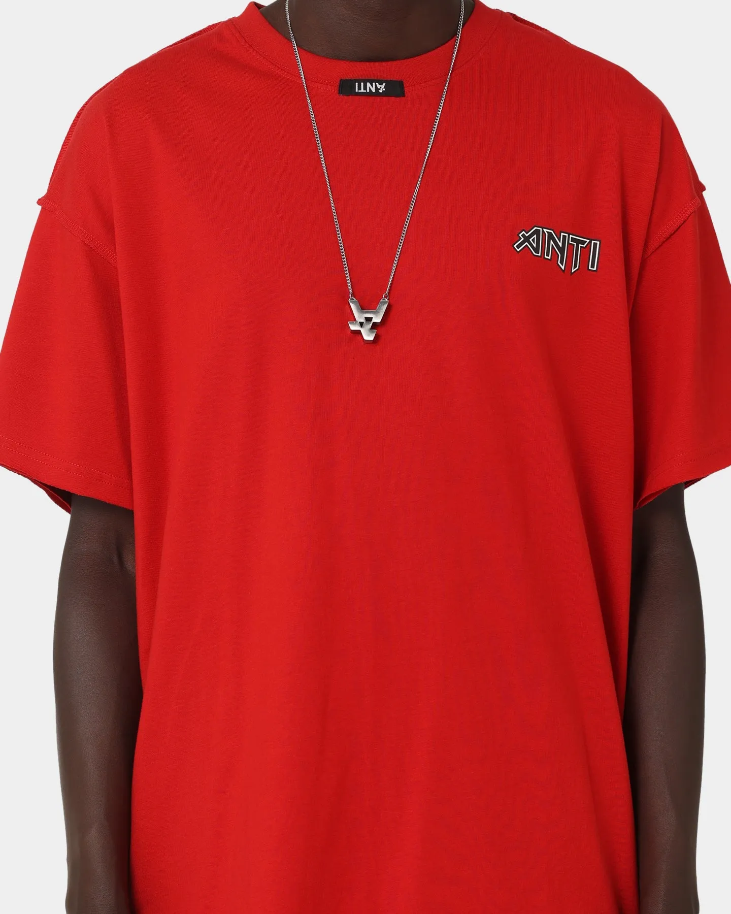 Zip Up elastic waistband The Anti Order Terminus T-Shirt Red/White