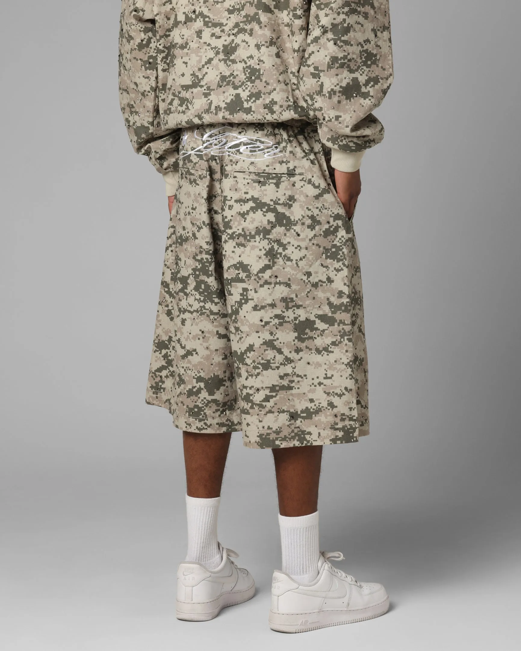 Urban Wear Minimal Bulk Loiter Hail Storm Shorts Digi Camo