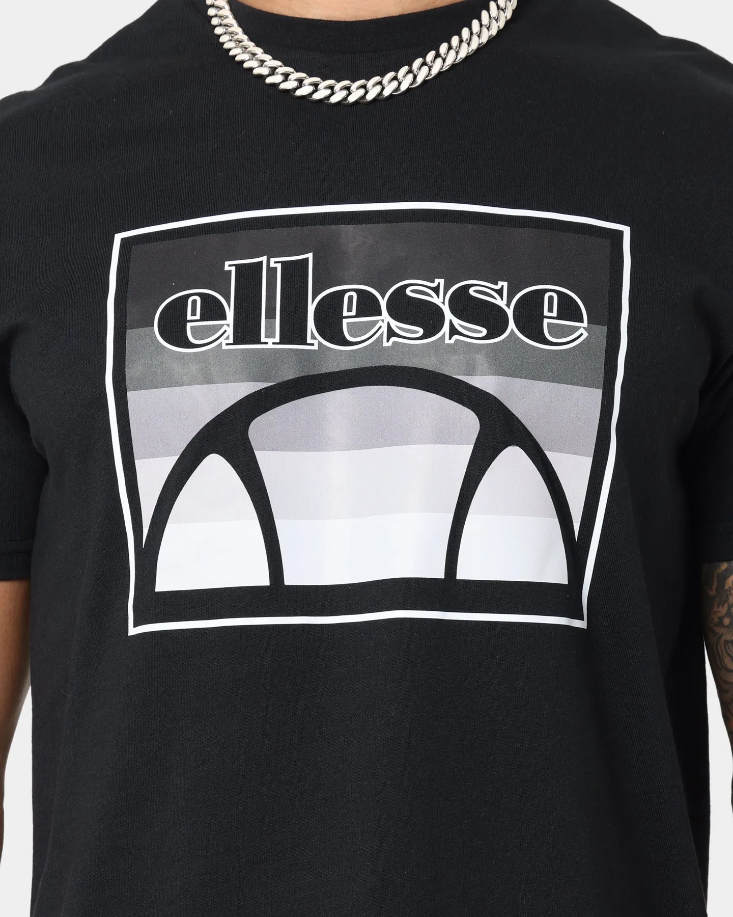 Ellesse Pinupo T-Shirt Black ColorfastFabricTech