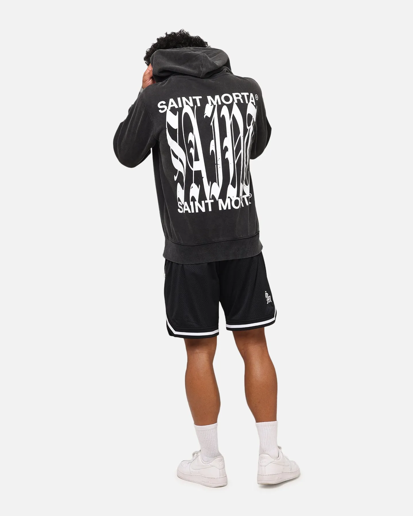 informal gathering Whale like Saint Morta Ye Old Boxy Hoodie Vintage Black