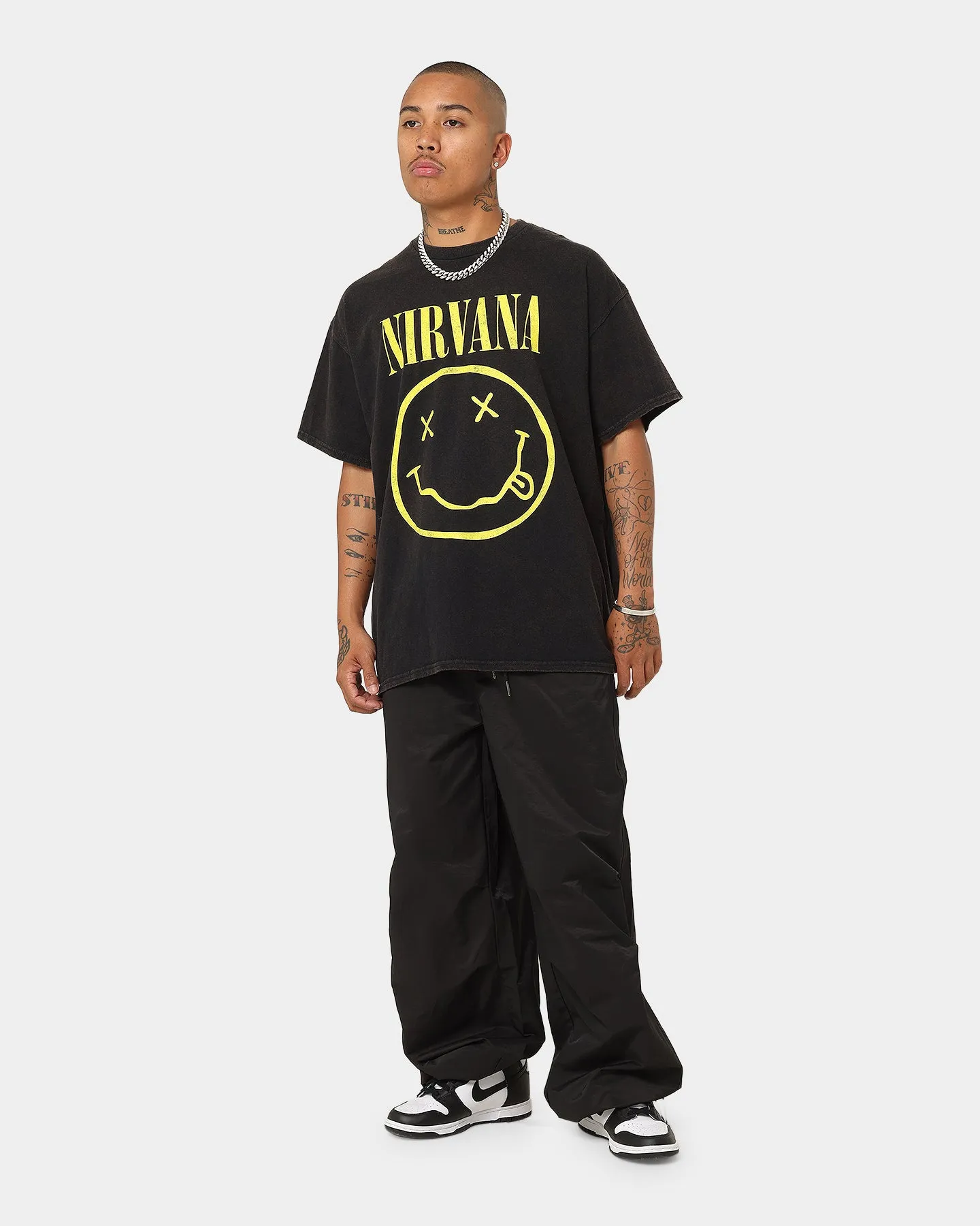 Outdoor Gear Circular Knit Design Nirvana Smiley Vintage Tee Washed Black