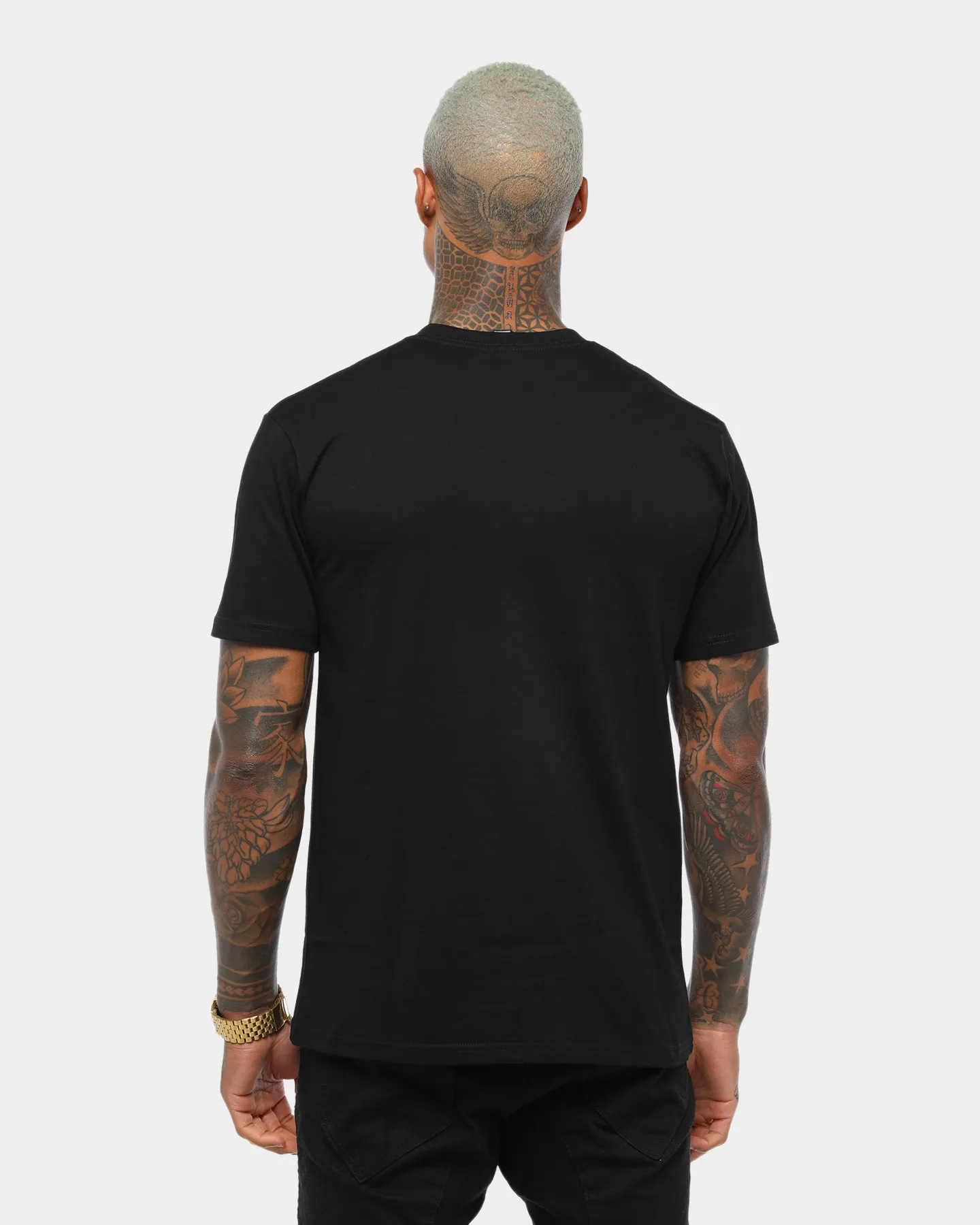 Heathered Texture Comfortable Casual AS Colour Classic Tee Black