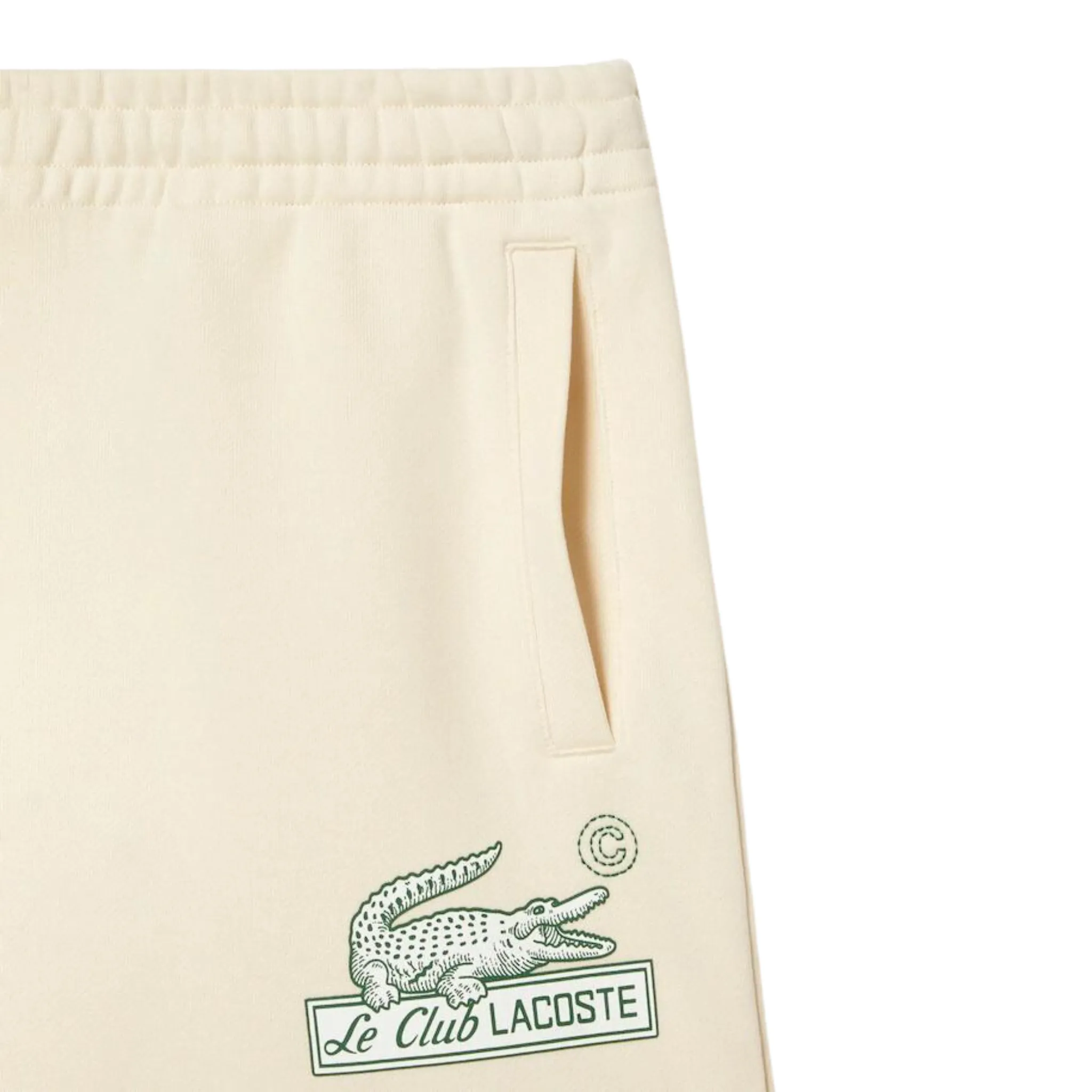 Lightweight Vest QuickRelease Fasteners Lacoste Le Club Unbrushed Organic Cotton Fleece Shorts (Off White)