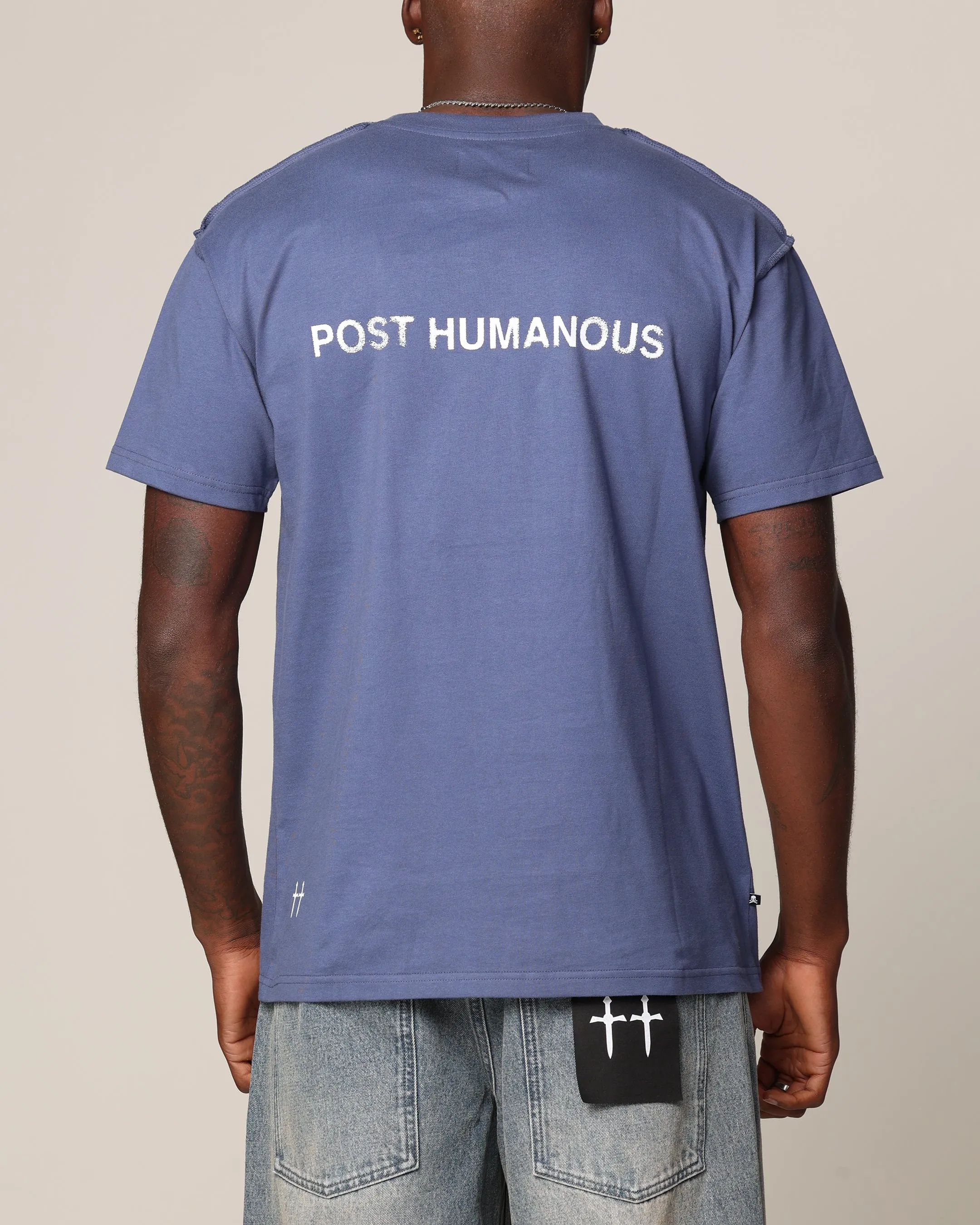 Elegant Detail Sporty Style Wear Saint Morta Wraith Cut T-Shirt Petrol Blue