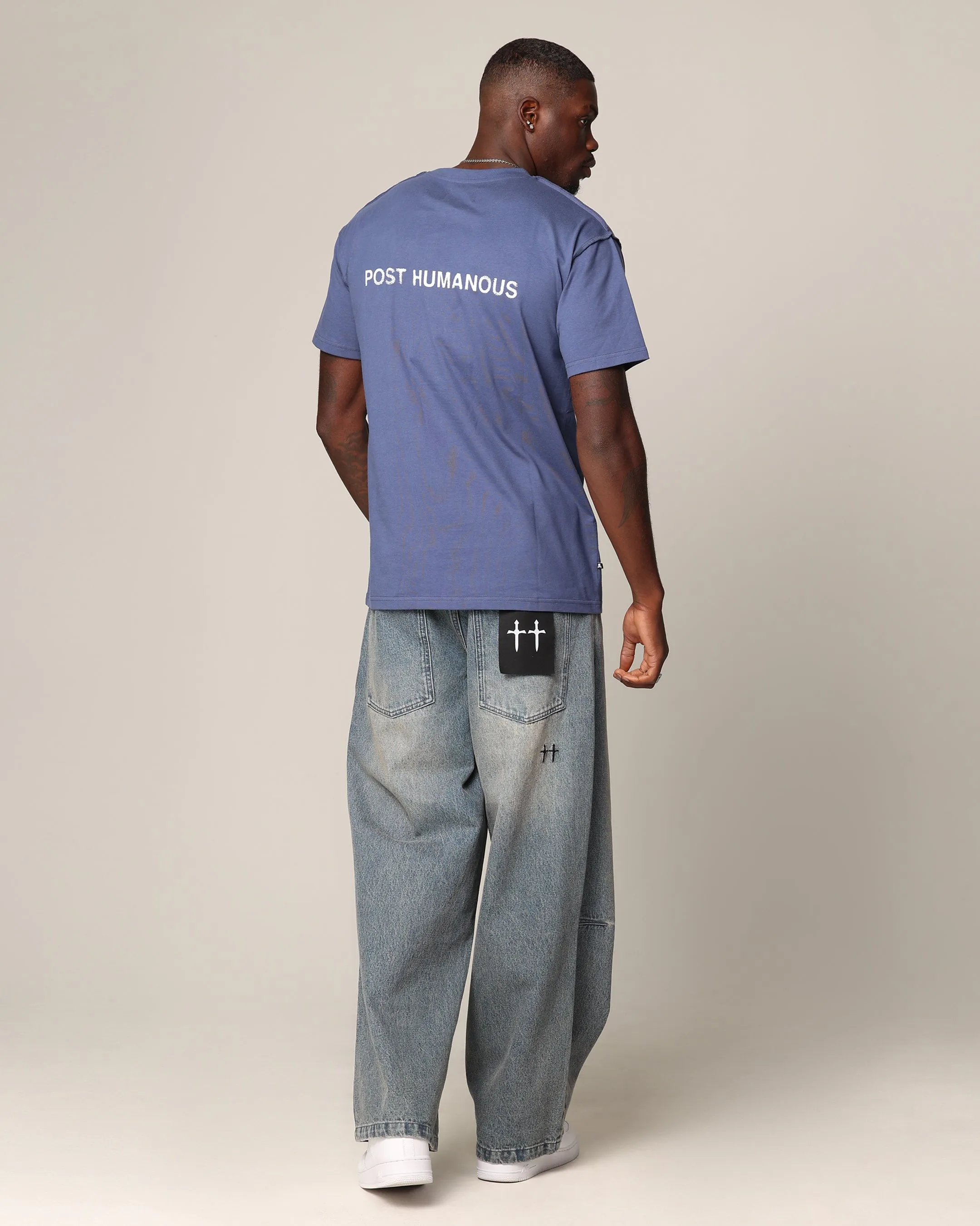 Denim combination Saint Morta Wraith Cut T-Shirt Petrol Blue
