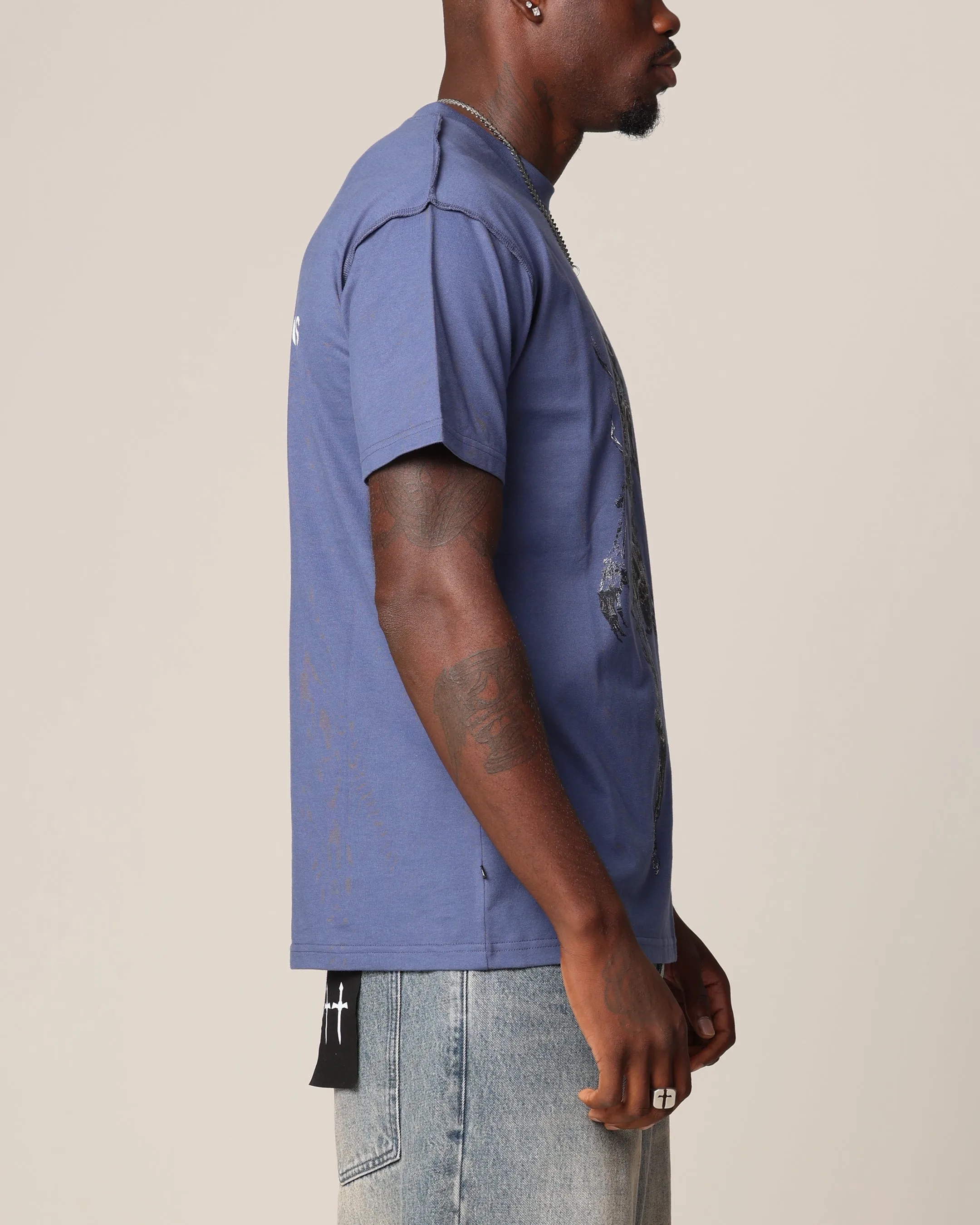 Saint Morta Wraith Cut T-Shirt Petrol Blue Modern Smart