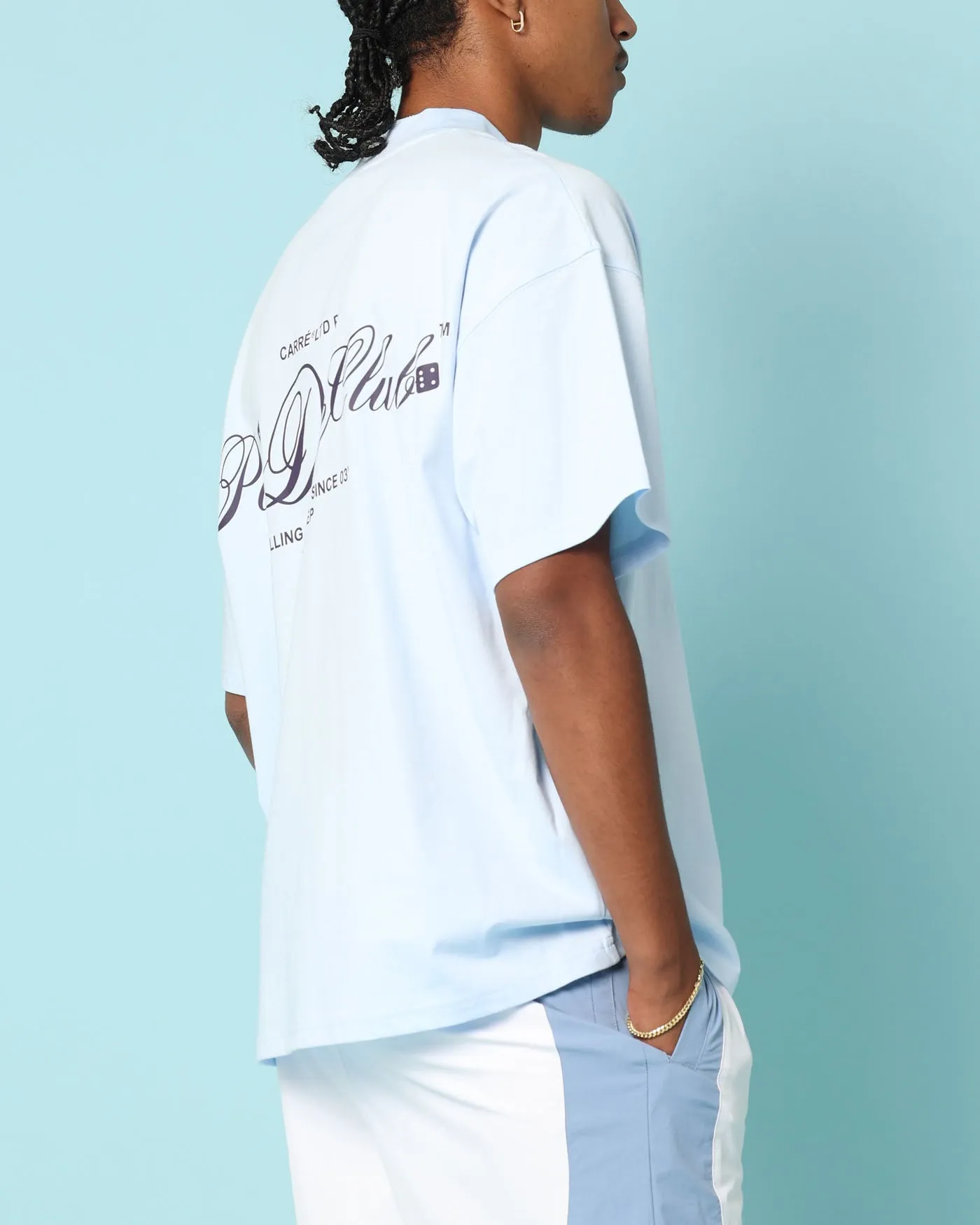 Brushed Interior Lining Carr?? Players Oversized T-Shirt Light Blue