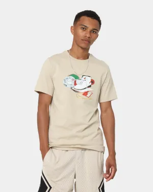 Chilly Style Jordan Flight Artist Series Graphic T-Shirt Rattan/White