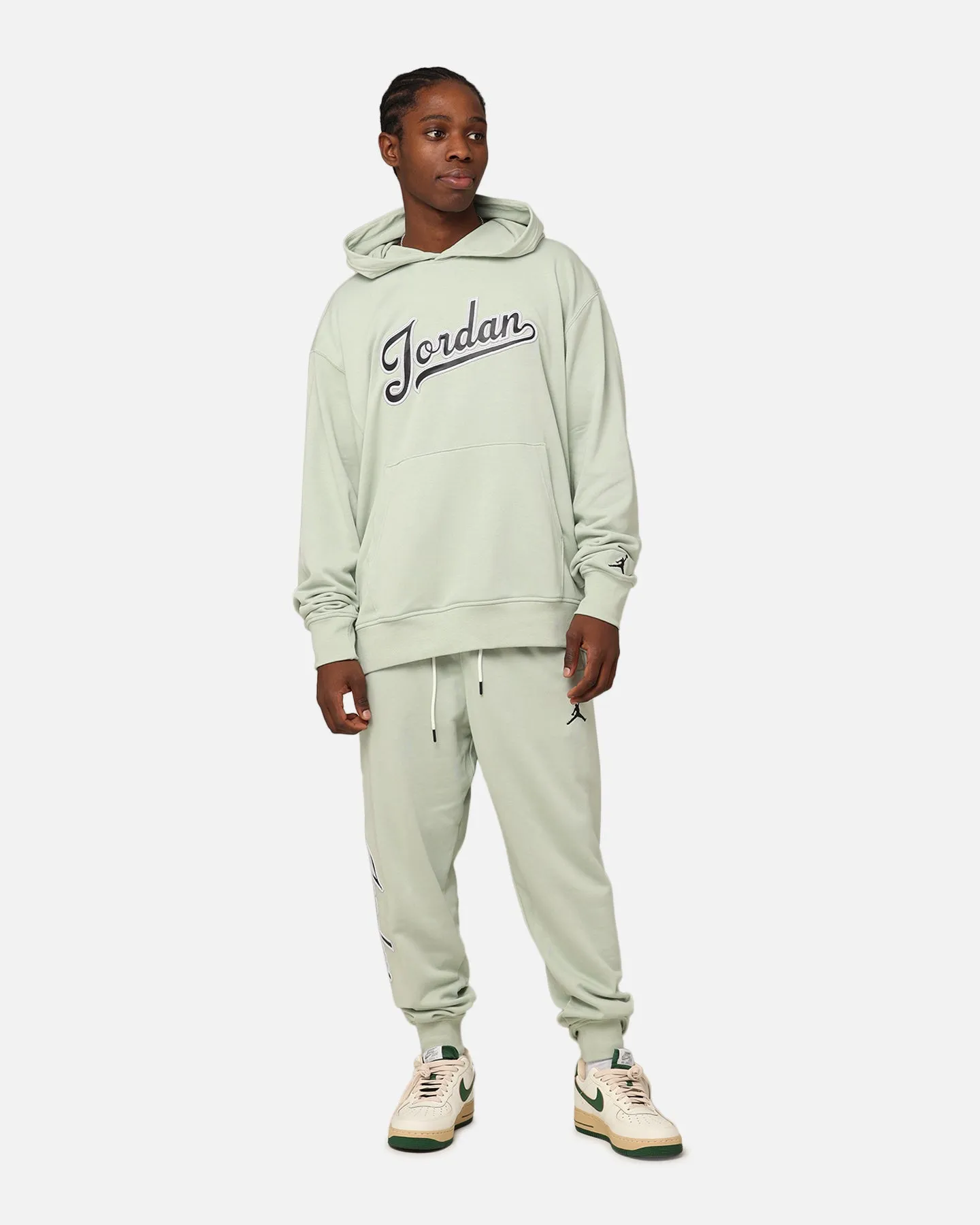 group style Jordan Flight MVP Fleece Pullover Hoodie Seafoam
