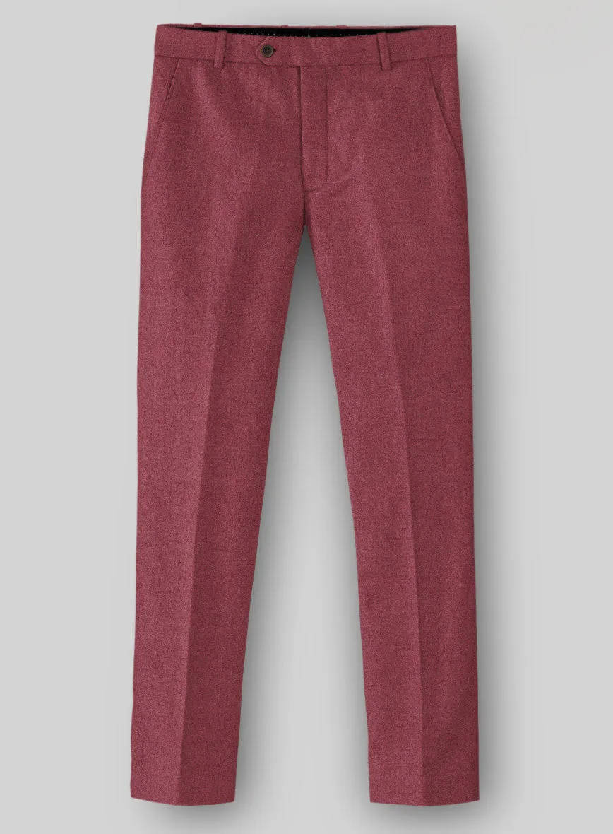 Business Ready Style Sleek Fit Wear Naples Venetian Pink Tweed Pants