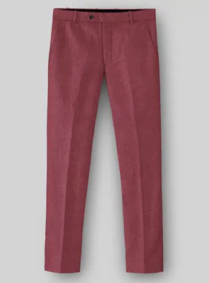 Business Ready Style Sleek Fit Wear Naples Venetian Pink Tweed Pants