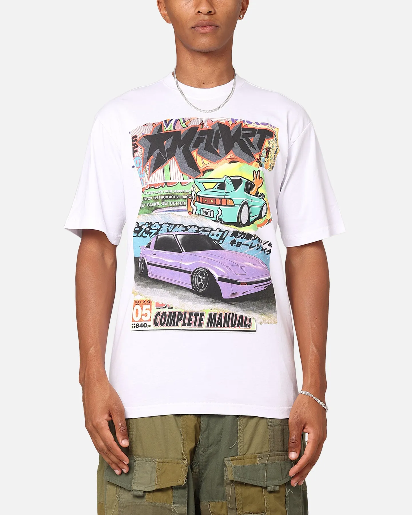 Market Auto Salon T-Shirt White Comfortable Premium Material