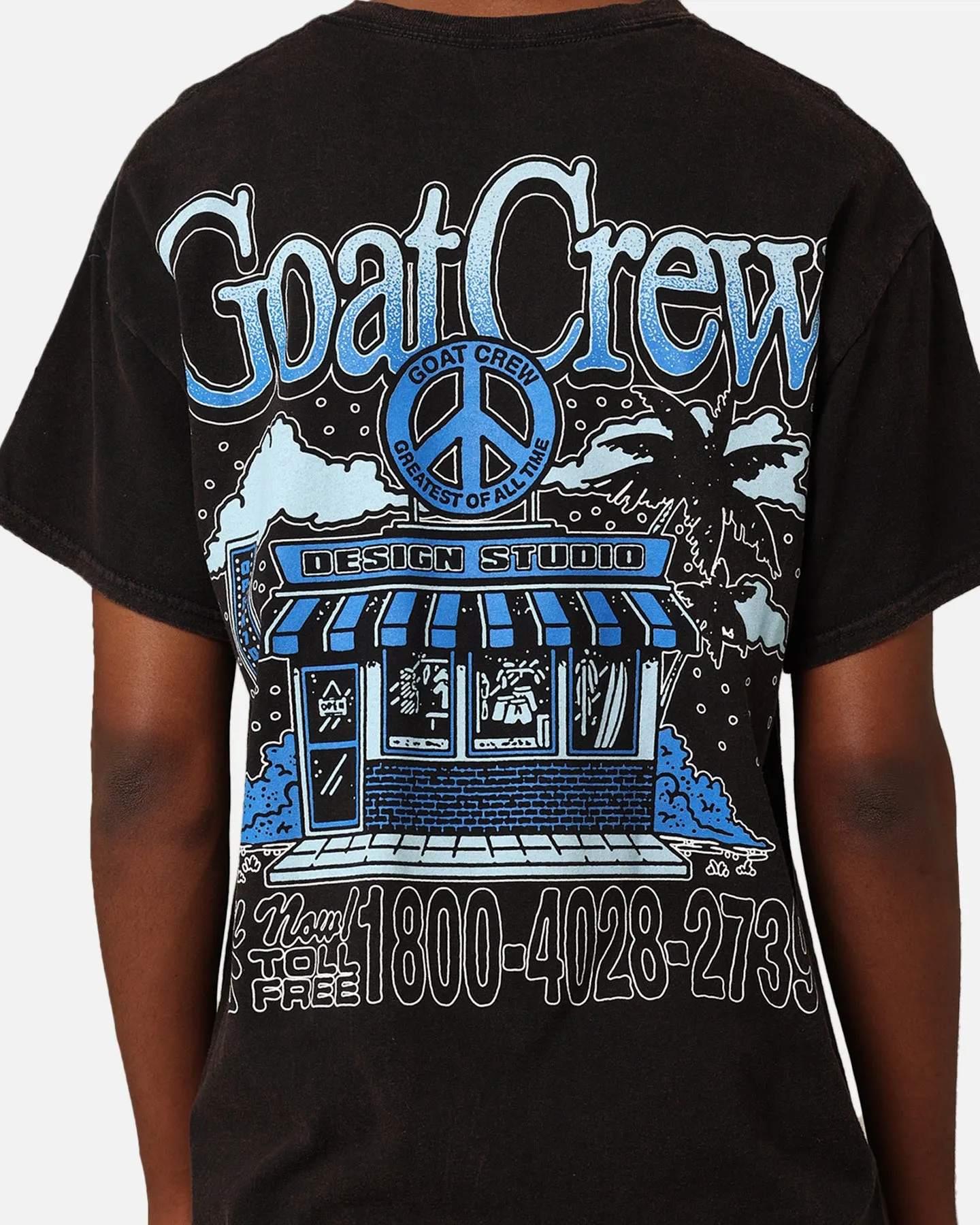 Goat Crew Design Studios Peace T-Shirt Black Wash Active Trend Functional Wearable