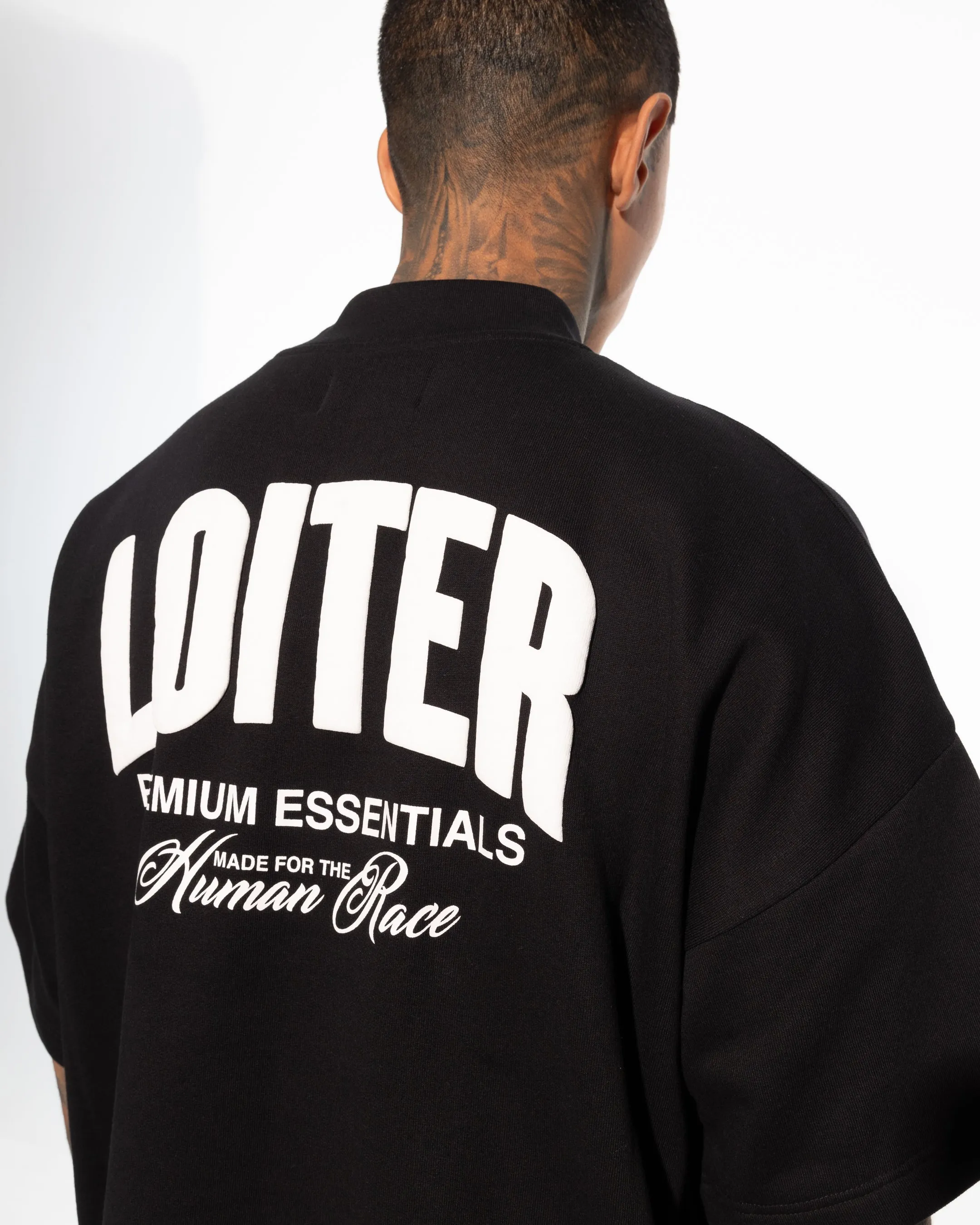 Loiter Essential Spire T-Shirt Black light layering Zero Waste Production