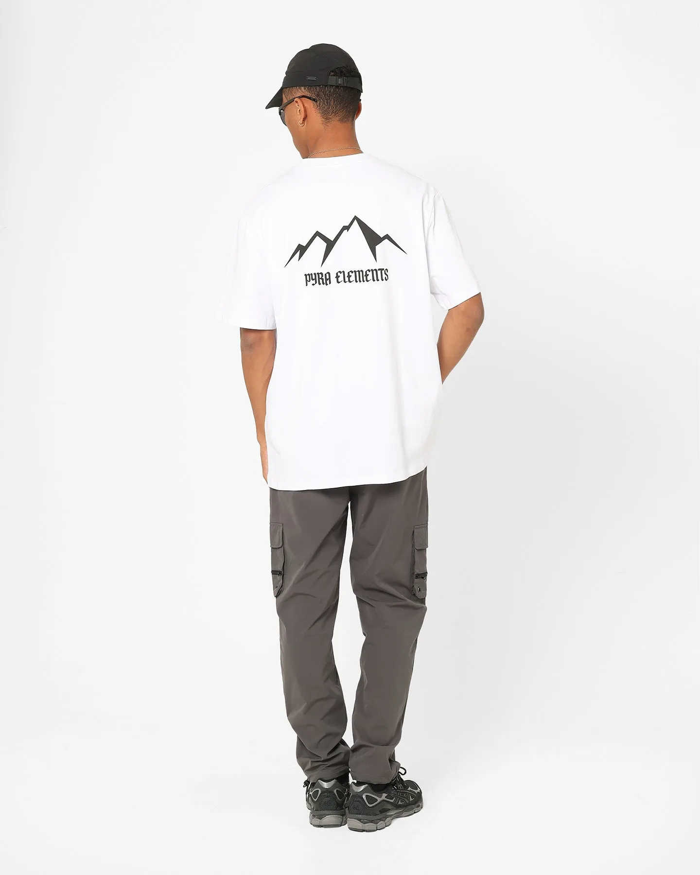 V-Neck AllSeasonWear Pyra Rugged T-Shirt White/Black