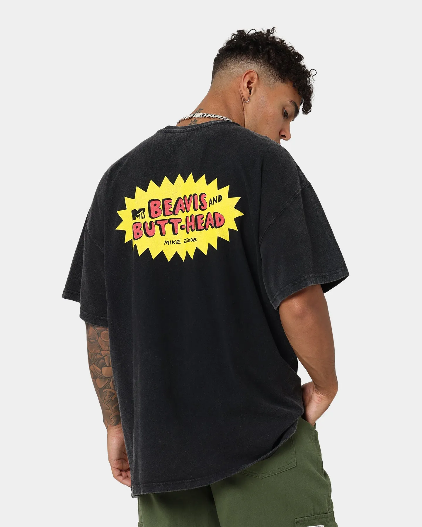 EasyCare Fabric American Thrift American Thrift X Beavis & Butthead Rock T-Shirt Vintage Black