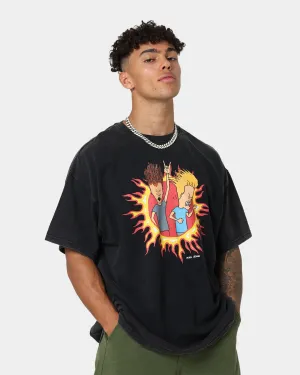 Perfect for Travel American Thrift American Thrift X Beavis & Butthead Rock T-Shirt Vintage Black